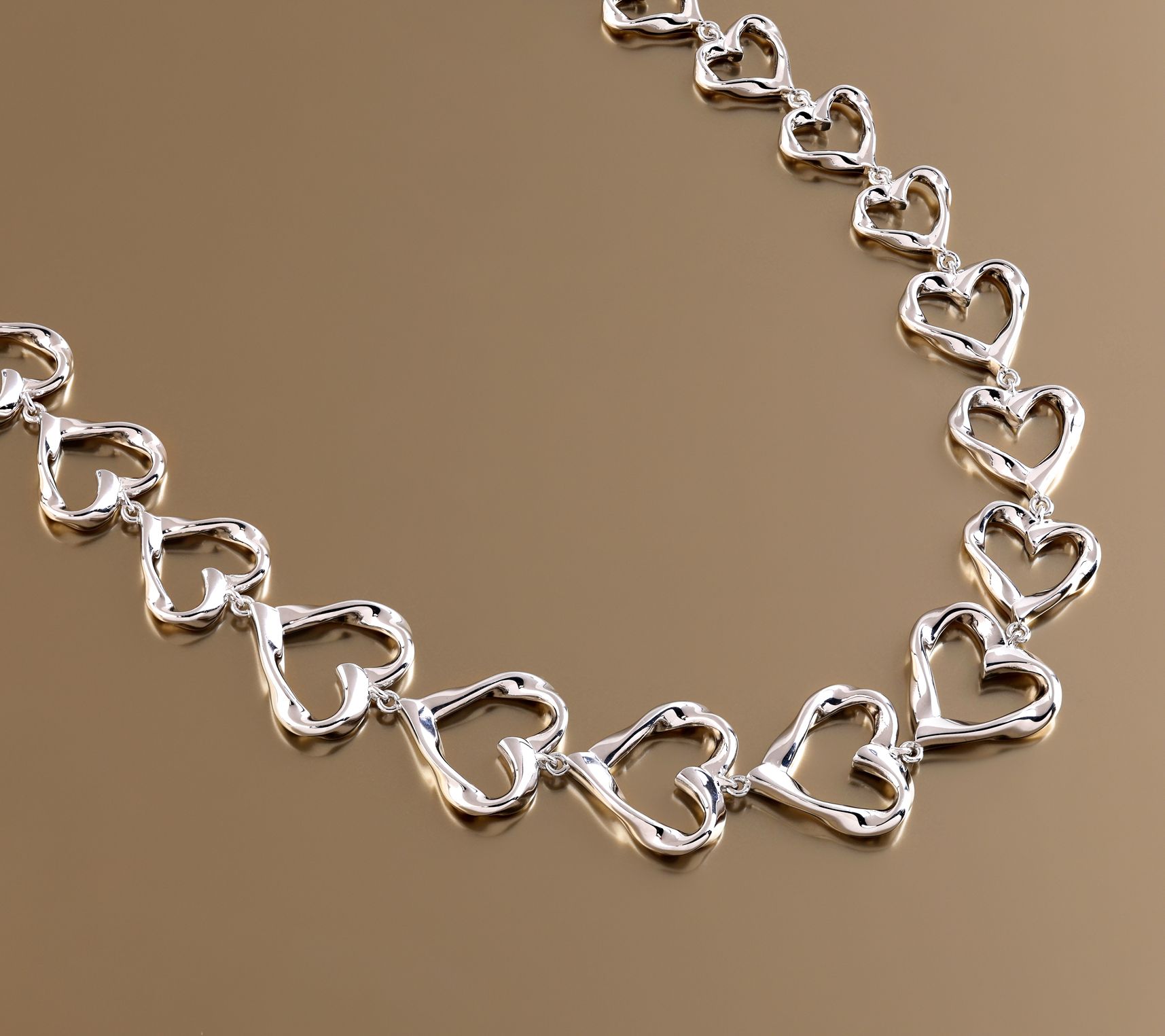 Christian James by Scott Grimes Sterling Silver Heart Link Necklace 40.5g