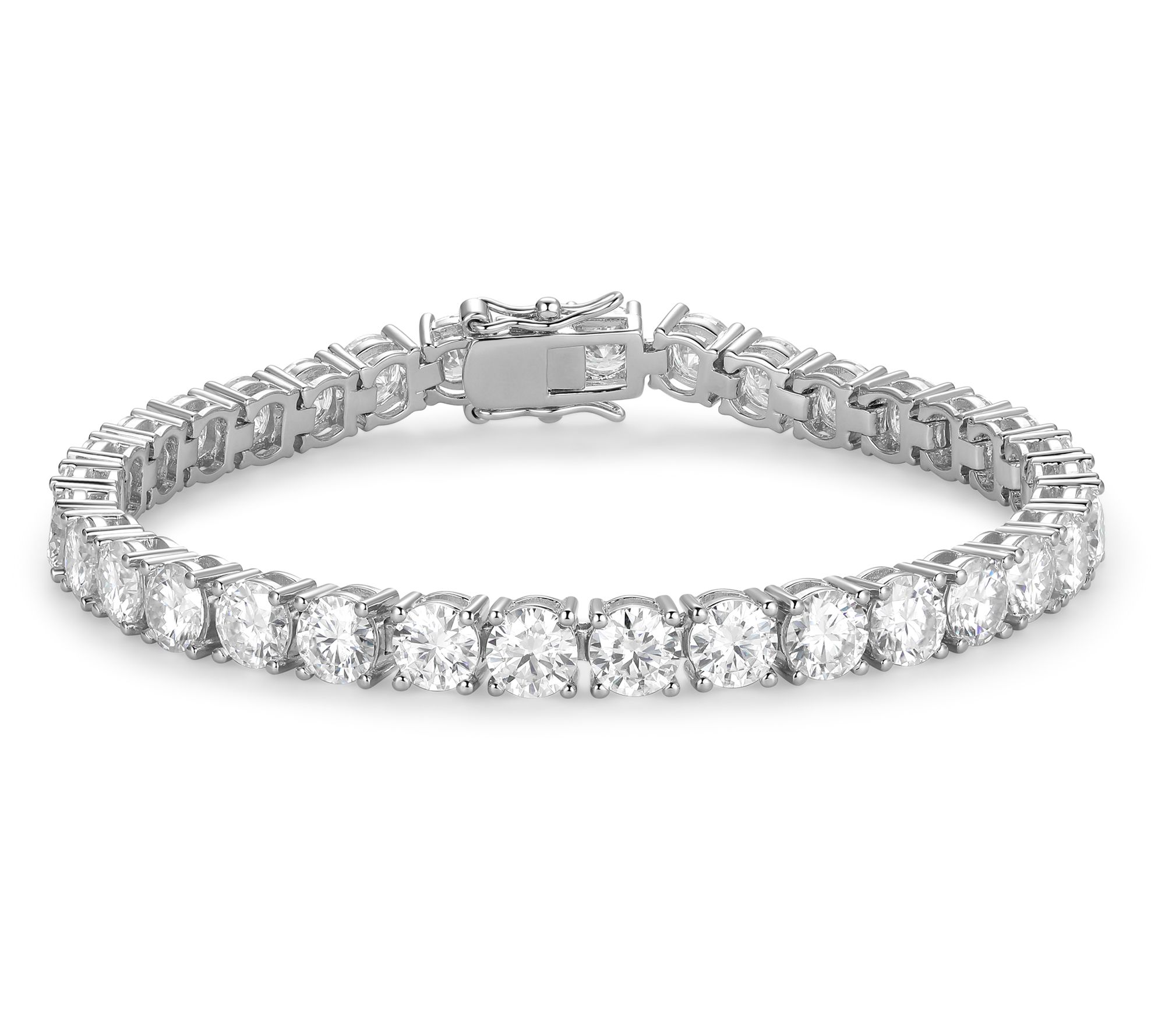 Sterling Silver 16.50 cttw Moissanite Tennis Bracelet