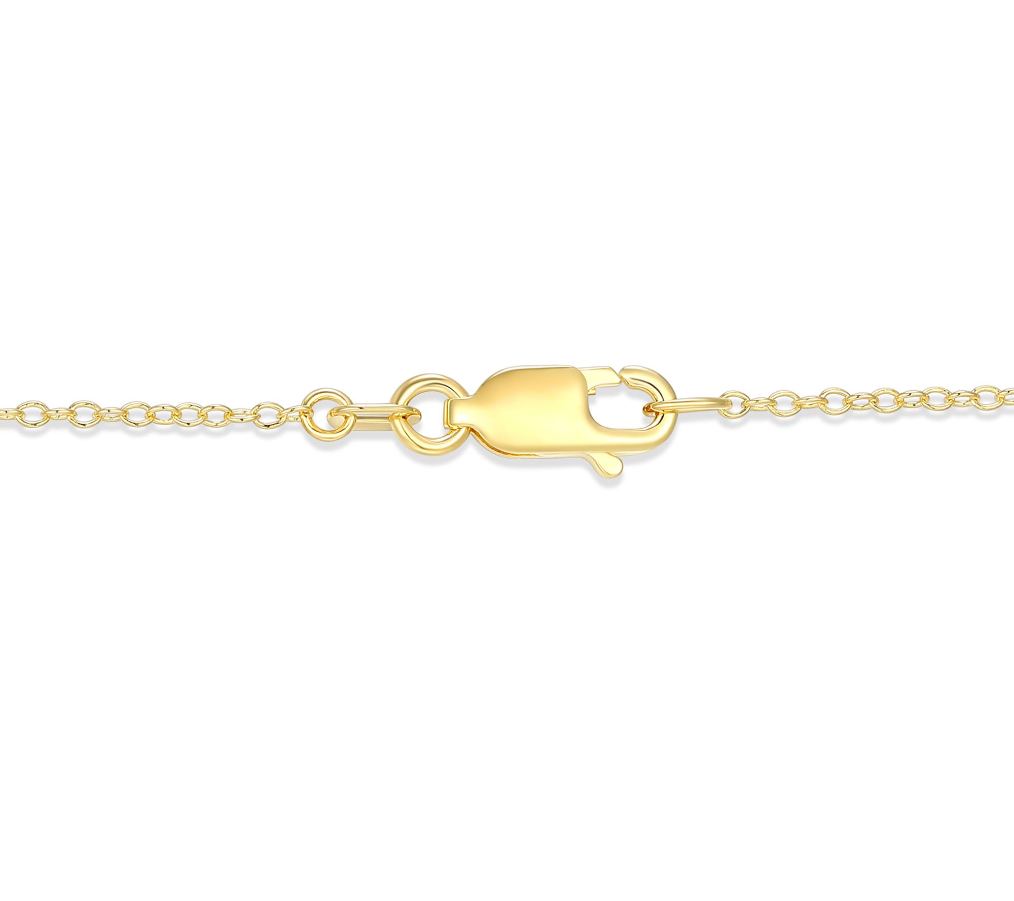 LuxLab Grown Pear Birthstone & Diamond Necklace, 18K Plated