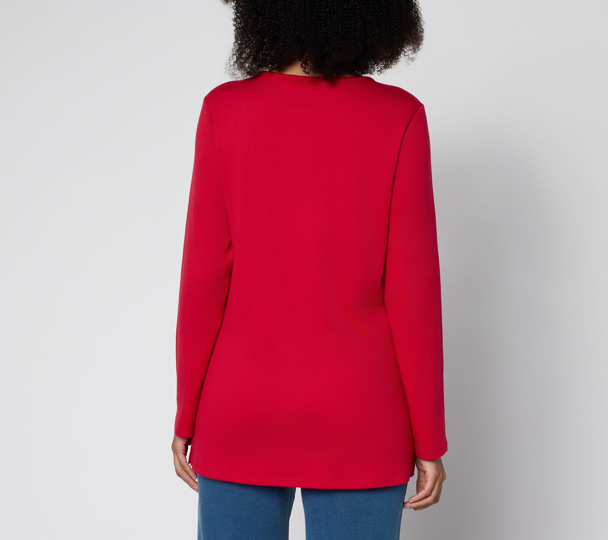 Quacker Factory Fallin' For Sequins Long Sleeve Tunic Top