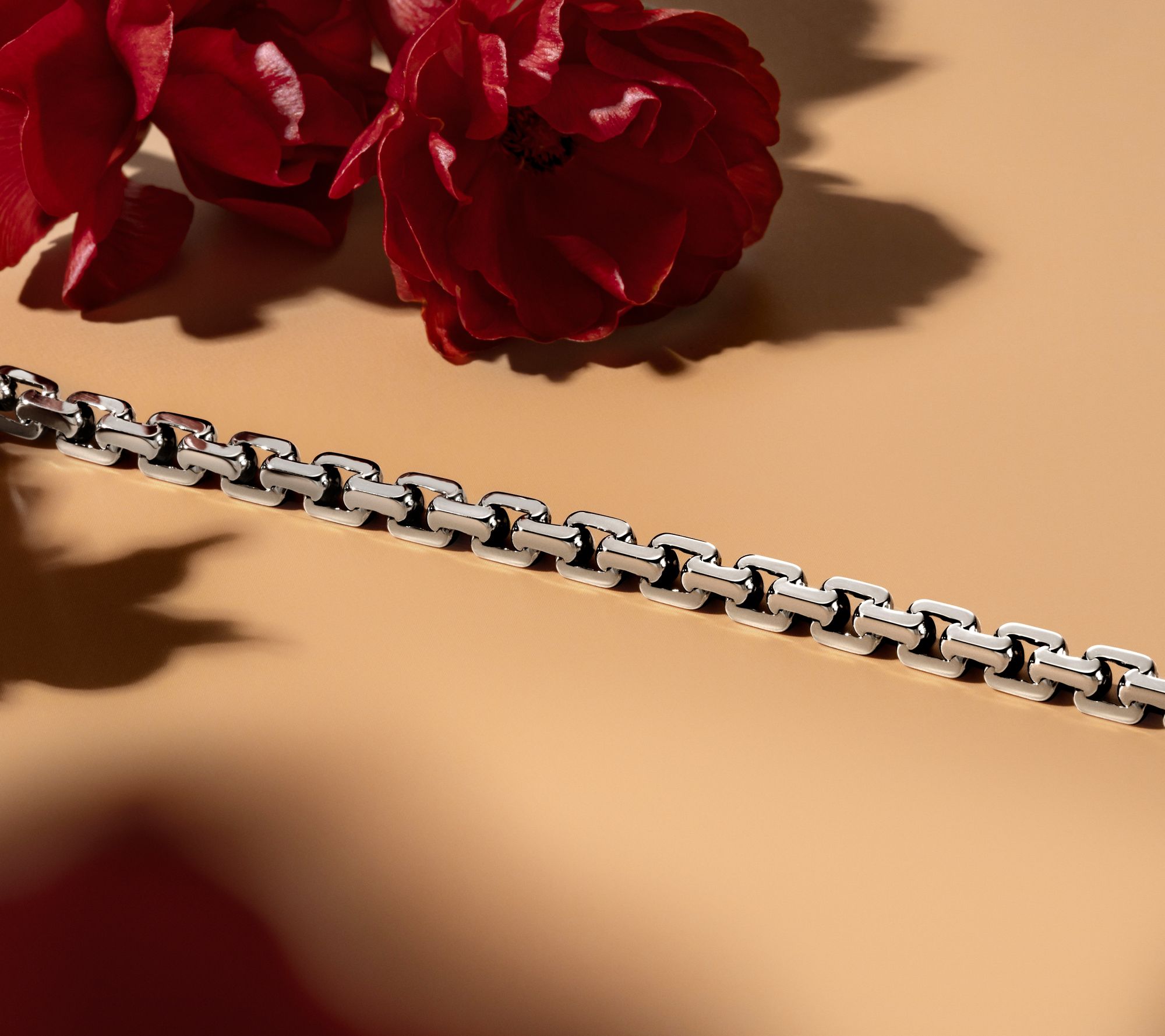 JAI x Alberti Sterling Silver Mirror Cut 6.0mm Box Chain Bracelet, 21g