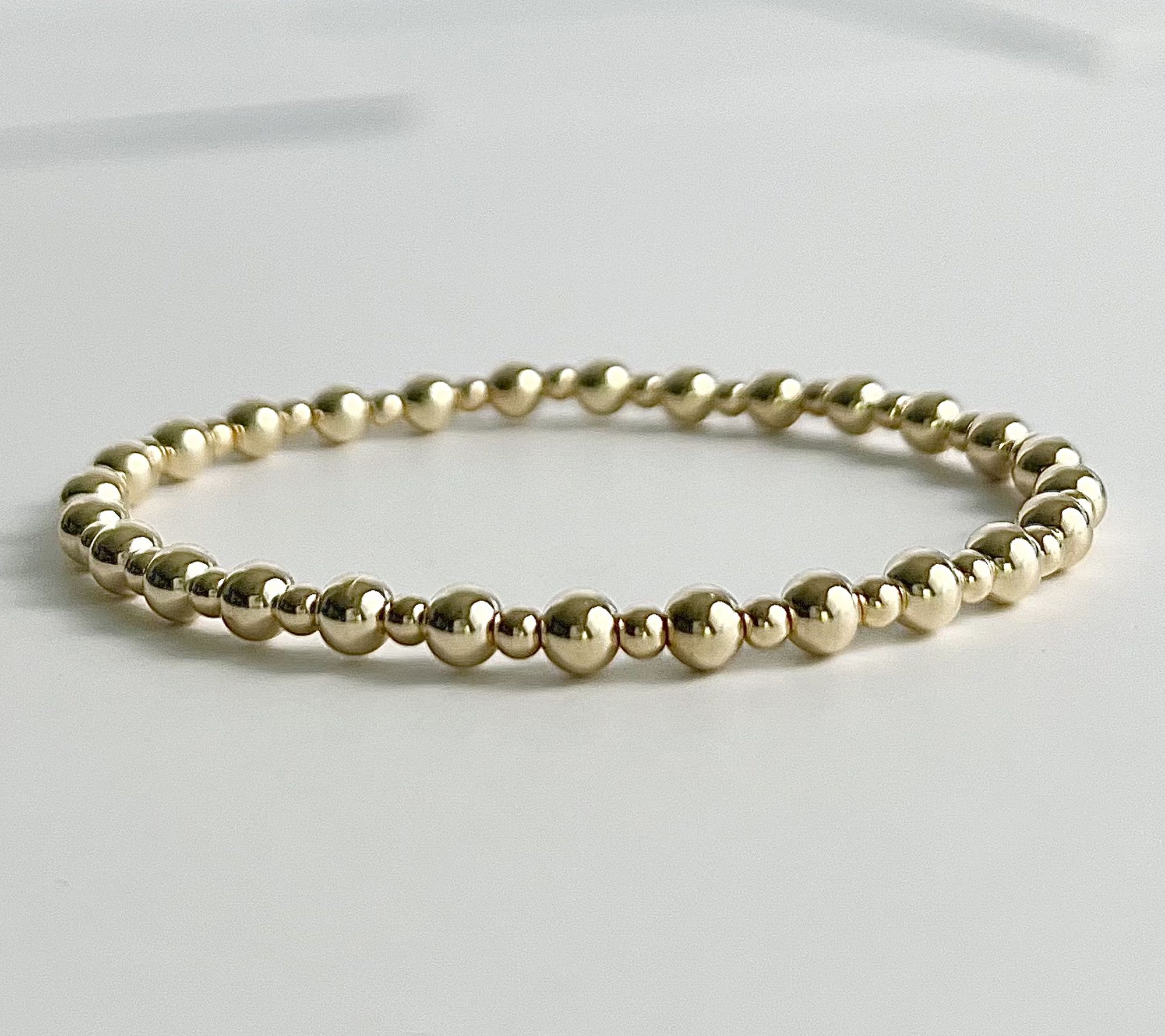 MaeMarie Wraps Heart of Gold Bubble Slip On Bracelet, 14K Gold