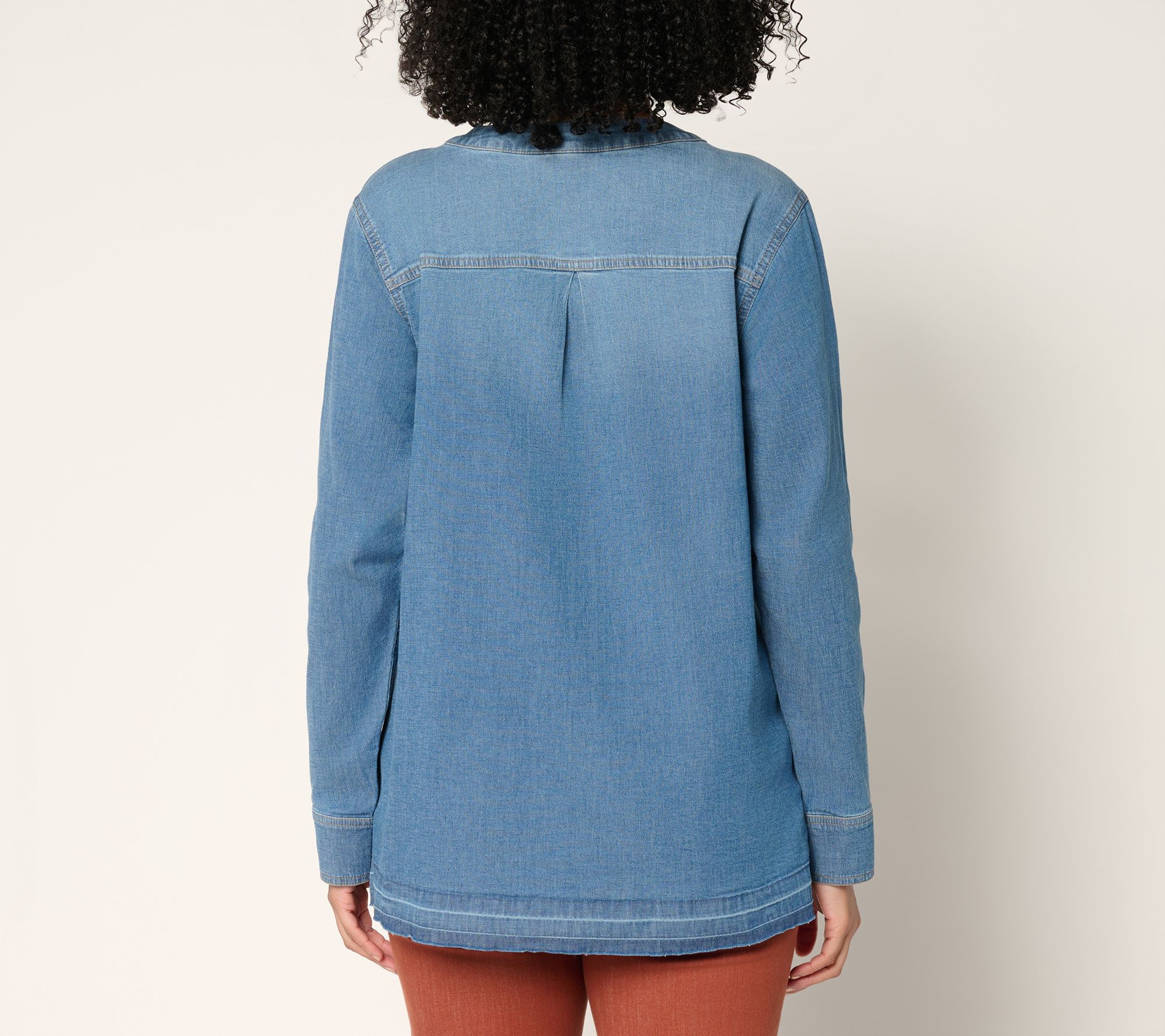 LOGO by Lori Goldstein Long Sleeve Mix Media Sweatshirt