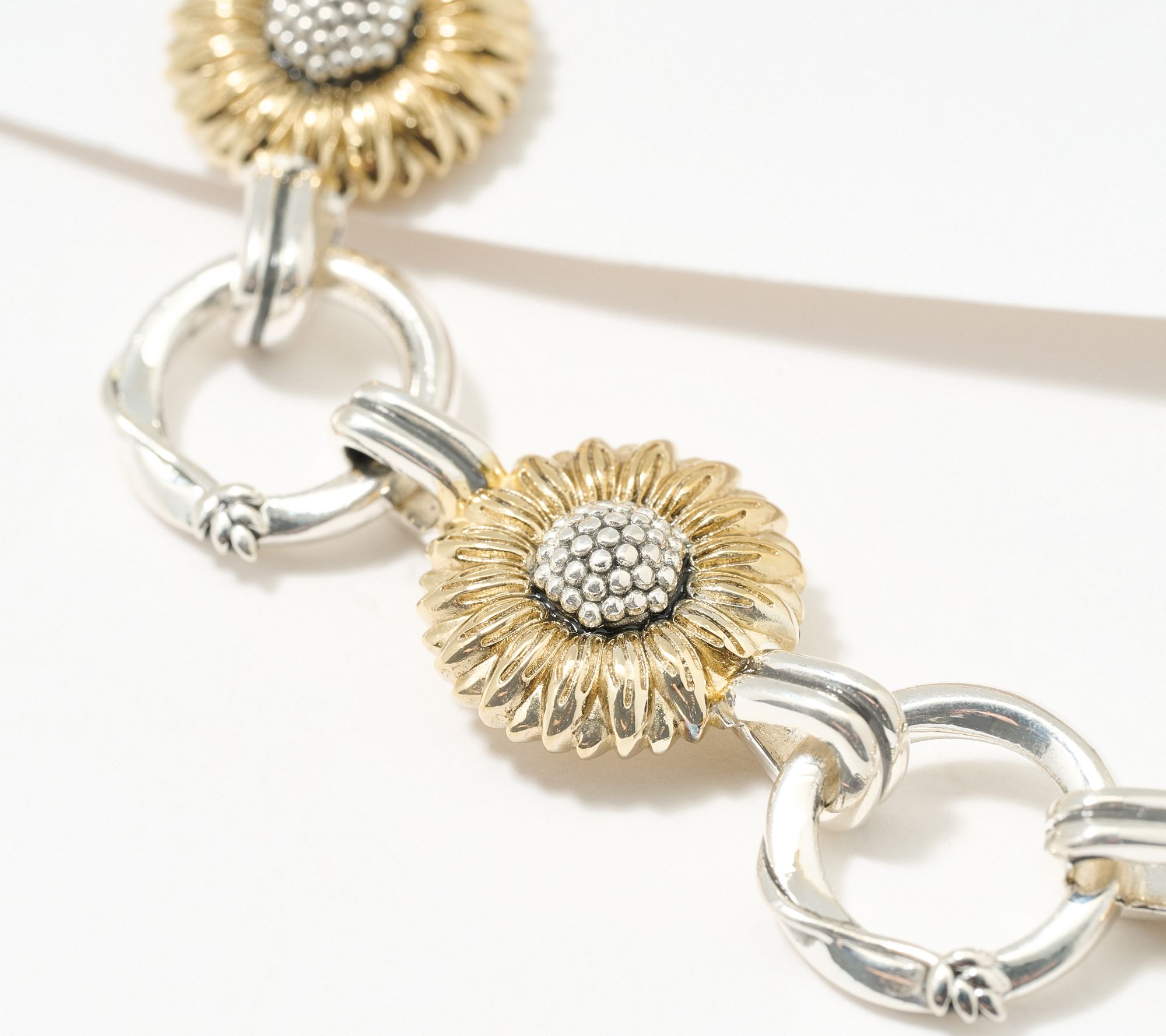 Christian James by Scott Grimes Two-Tone Suower Bracelet 16.9g