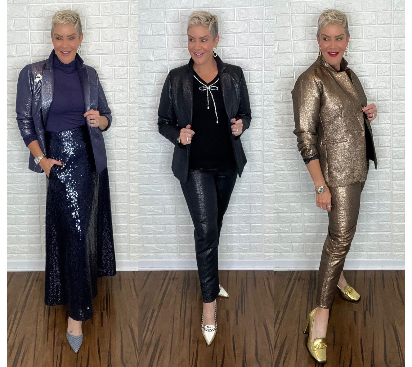 Joan Rivers Red Carpet Petite Metallic Shimmer Blazer