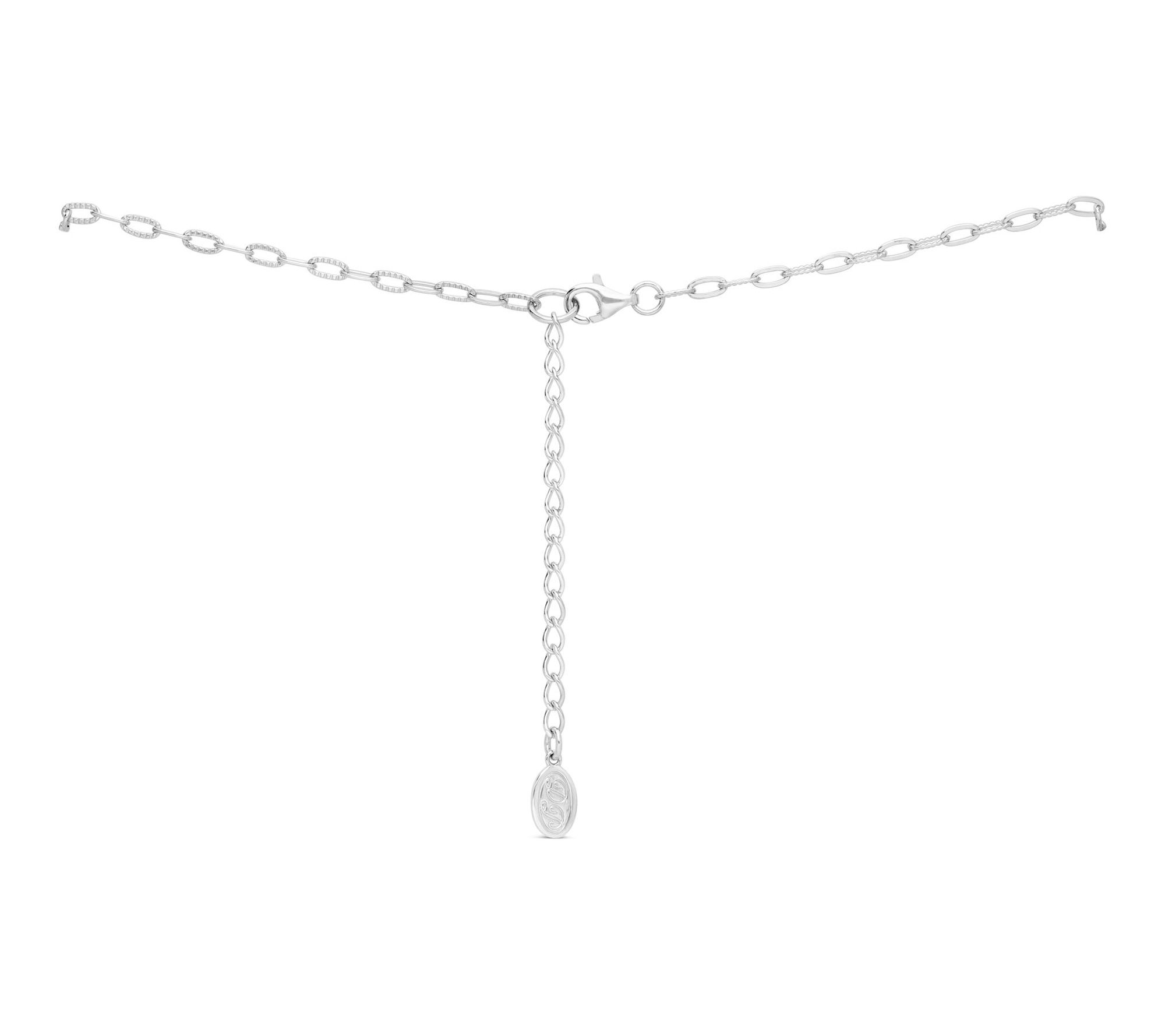 Dallas Prince Sterling Chrome Marcasite w/ Gemstone Necklace