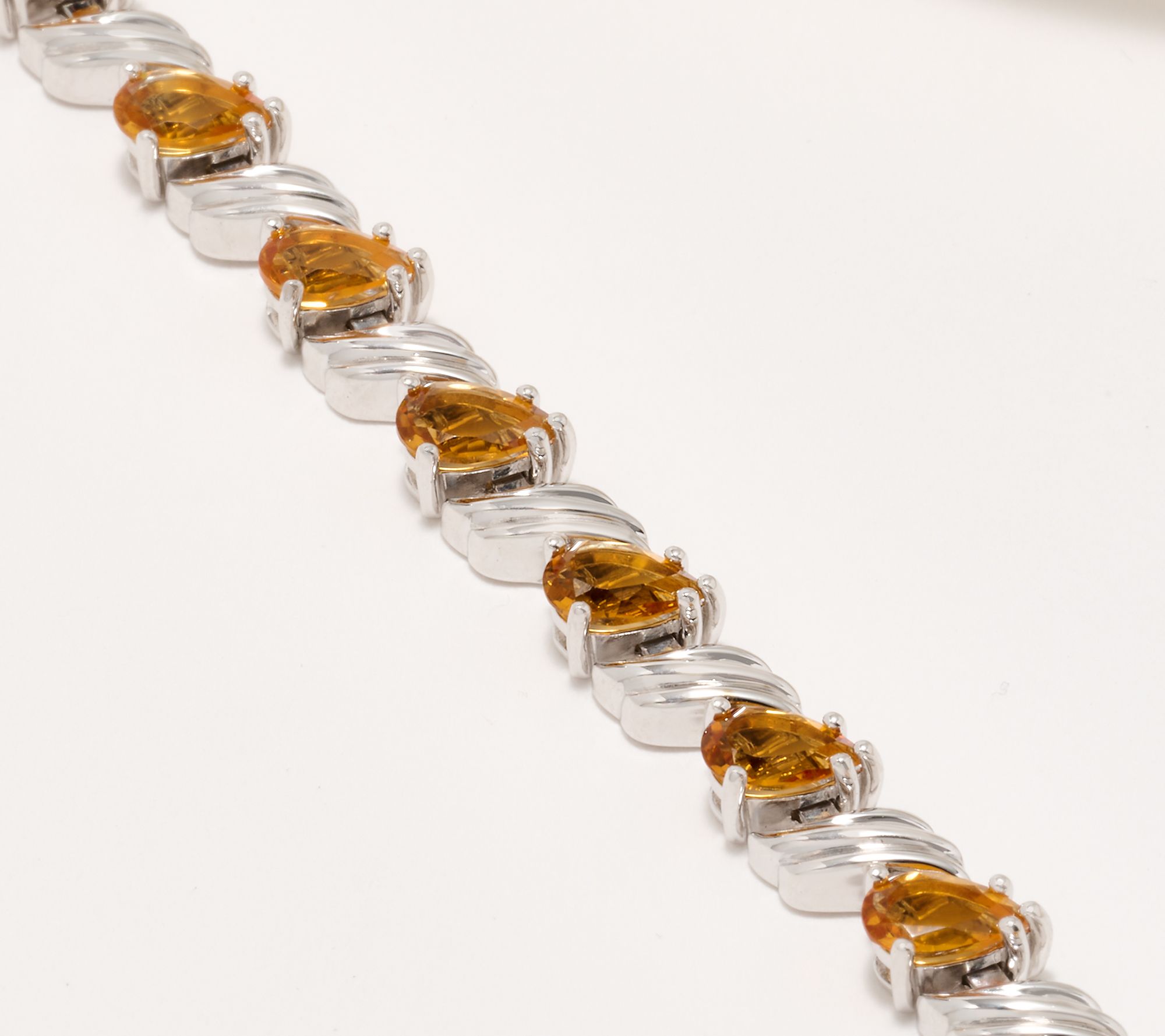 Christian James by Scott Grimes Sterling Silver Ripple Gemstone Tennis Bracelet