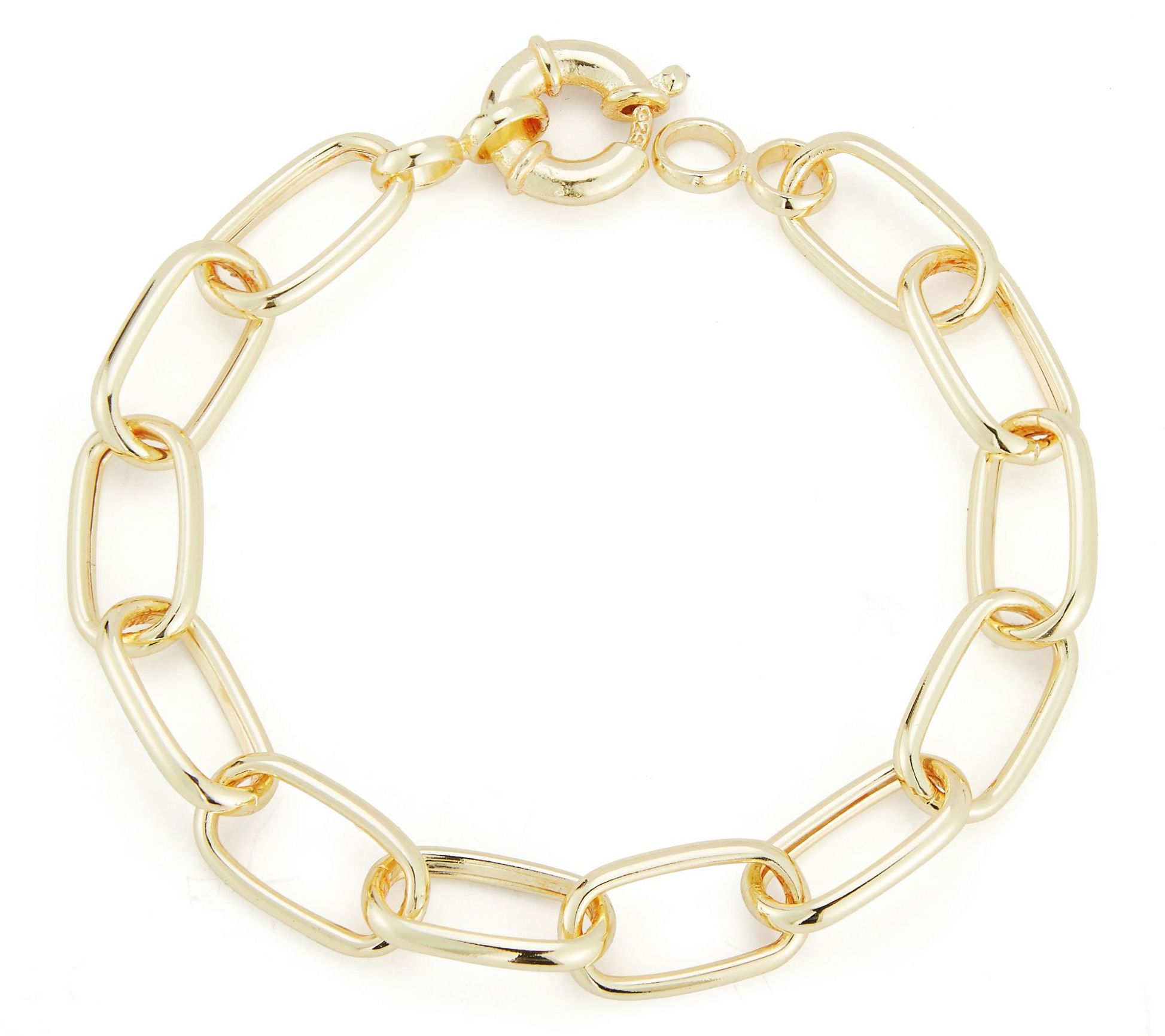 Sterlina Silver Bold Paperclip Link Bracelet, Sterling