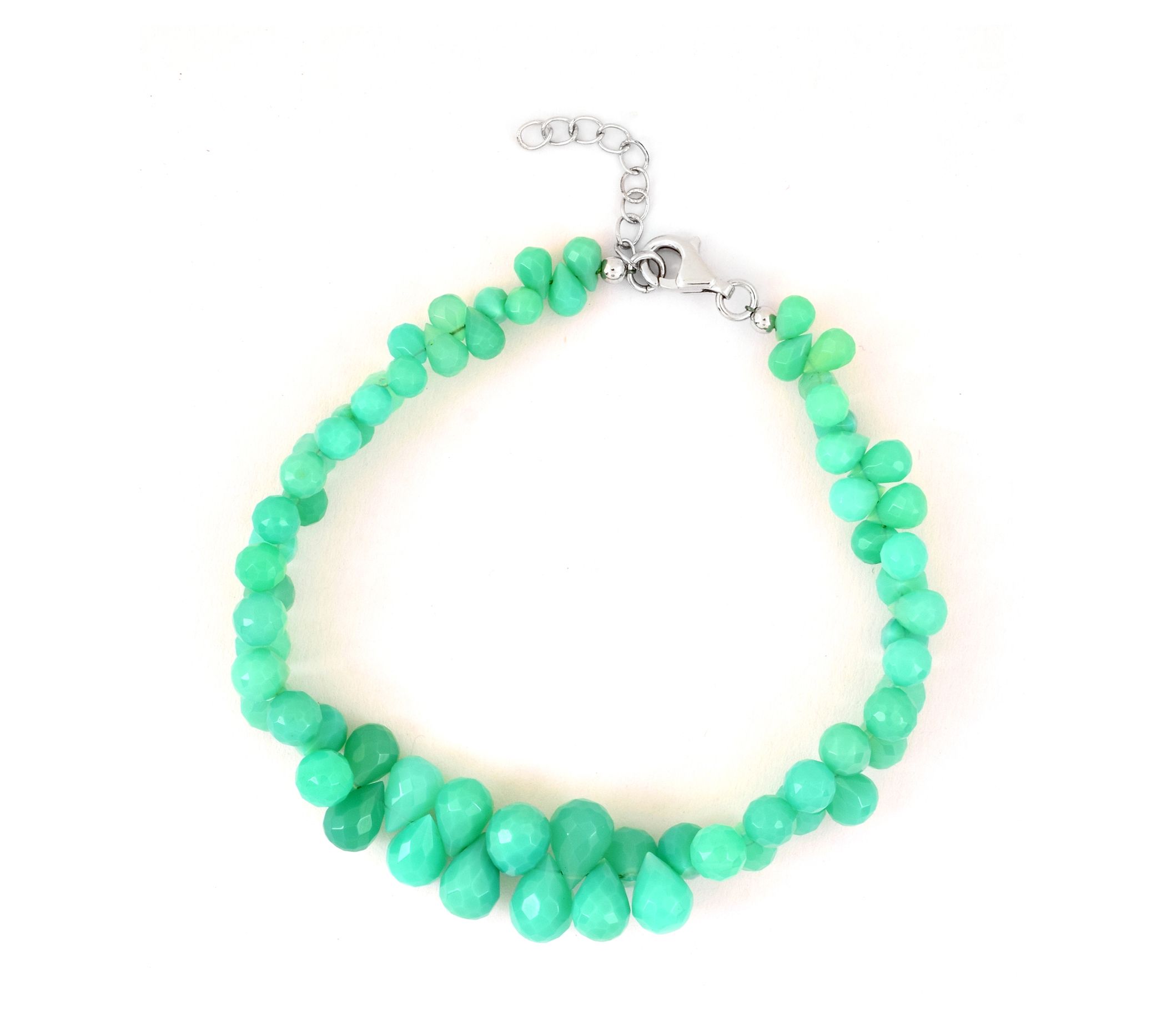 Affinity Gems Chrysophrase C. Chalcedony Gemstone Bracelet