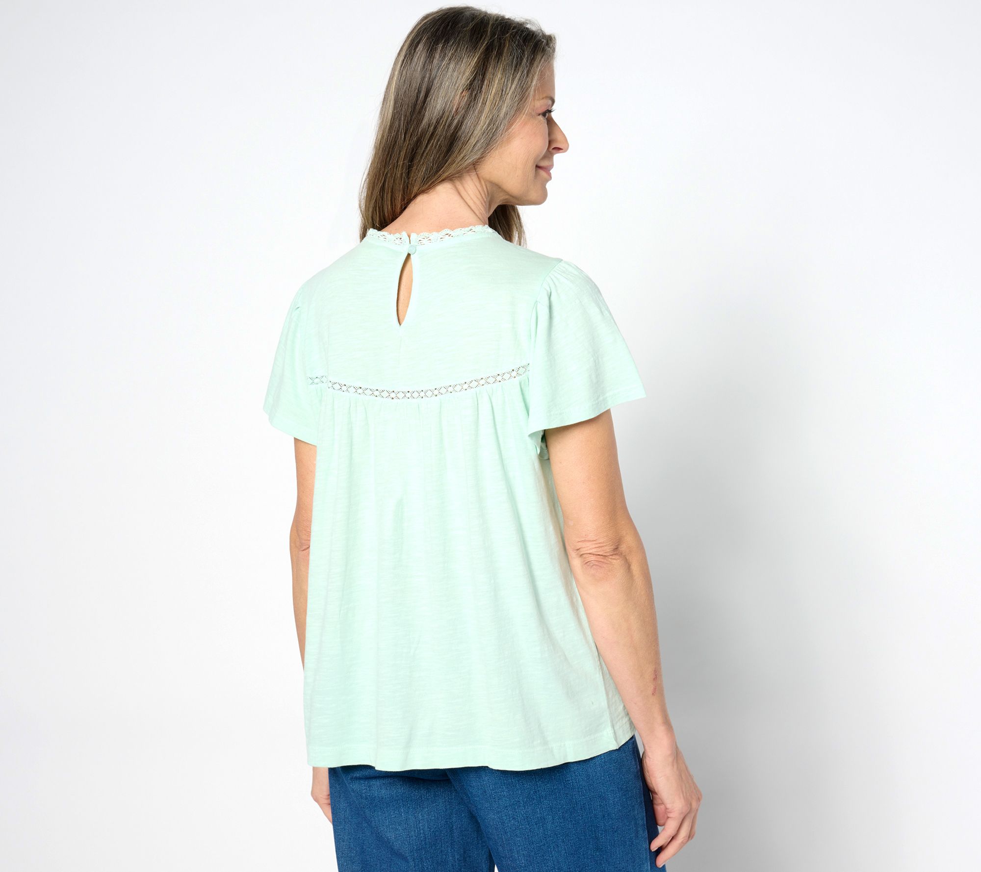 Me by Jennie Garth Guinevere Embroidered Top