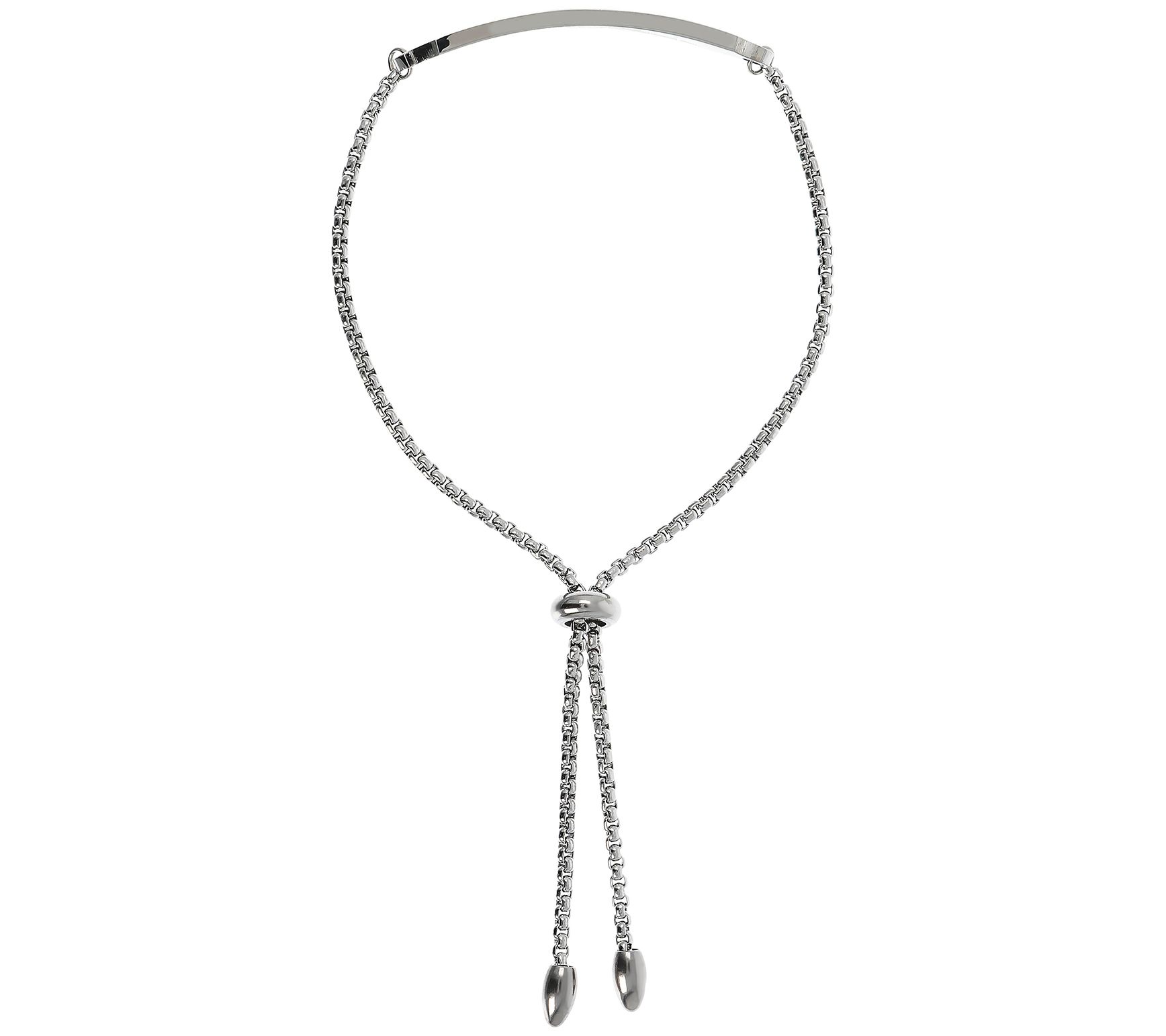 Steel by Design Personalized Polished Adjustabl e Bracelet