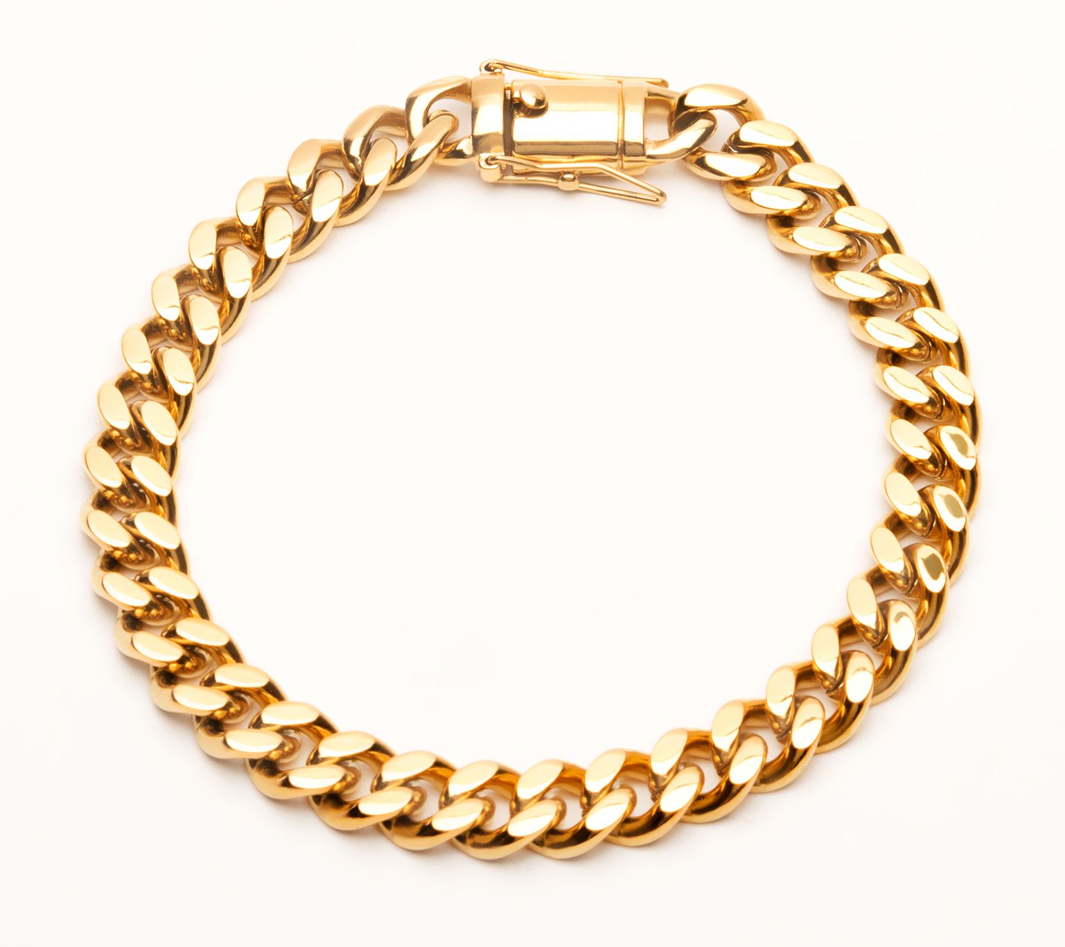 Verve Men's Goldtone Stainless Steel Bold Cur bLink Bracelet