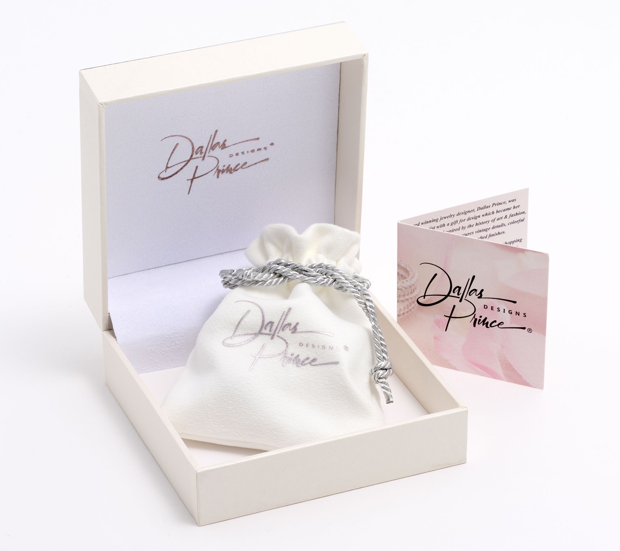 Dallas Prince White Zircon Signature Tennis Bracelet Sterling Silver