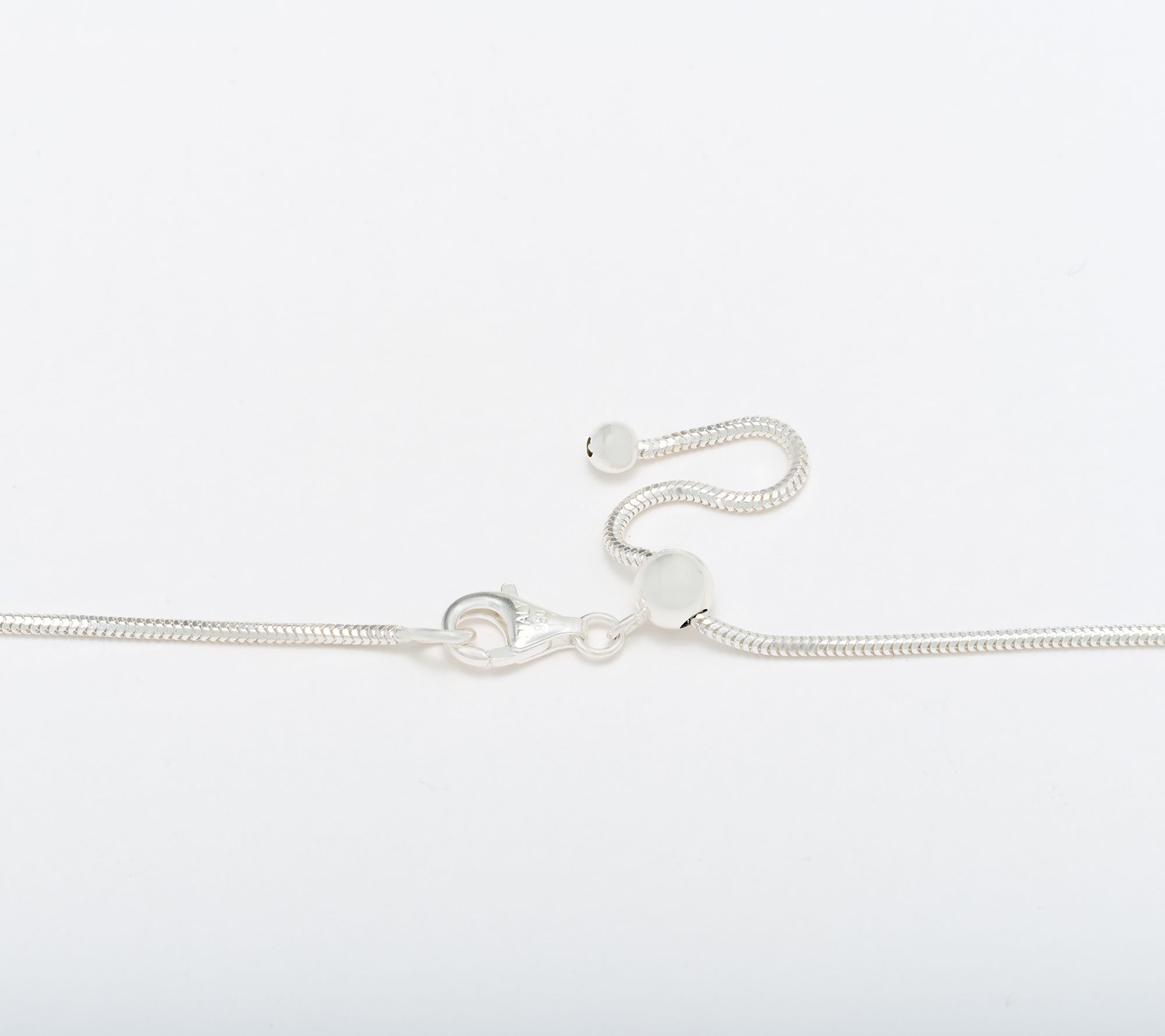 UltraFine 950 Silver Adjustable Snake Chain 24
