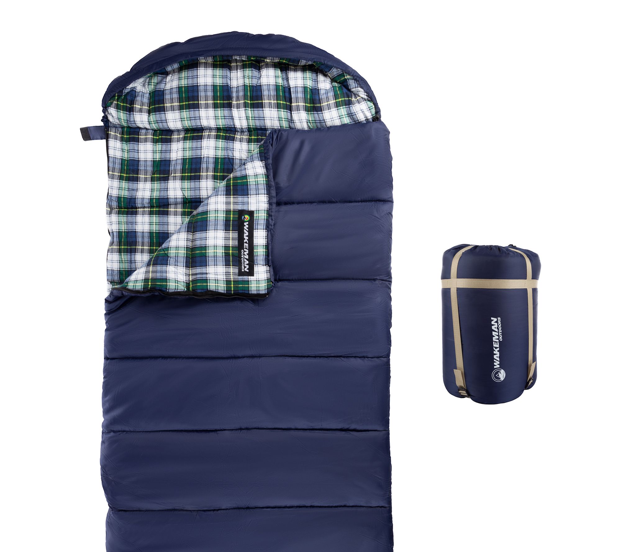Wakeman XL Sleeping Bag 32F Comfort Rated Envelope-Style