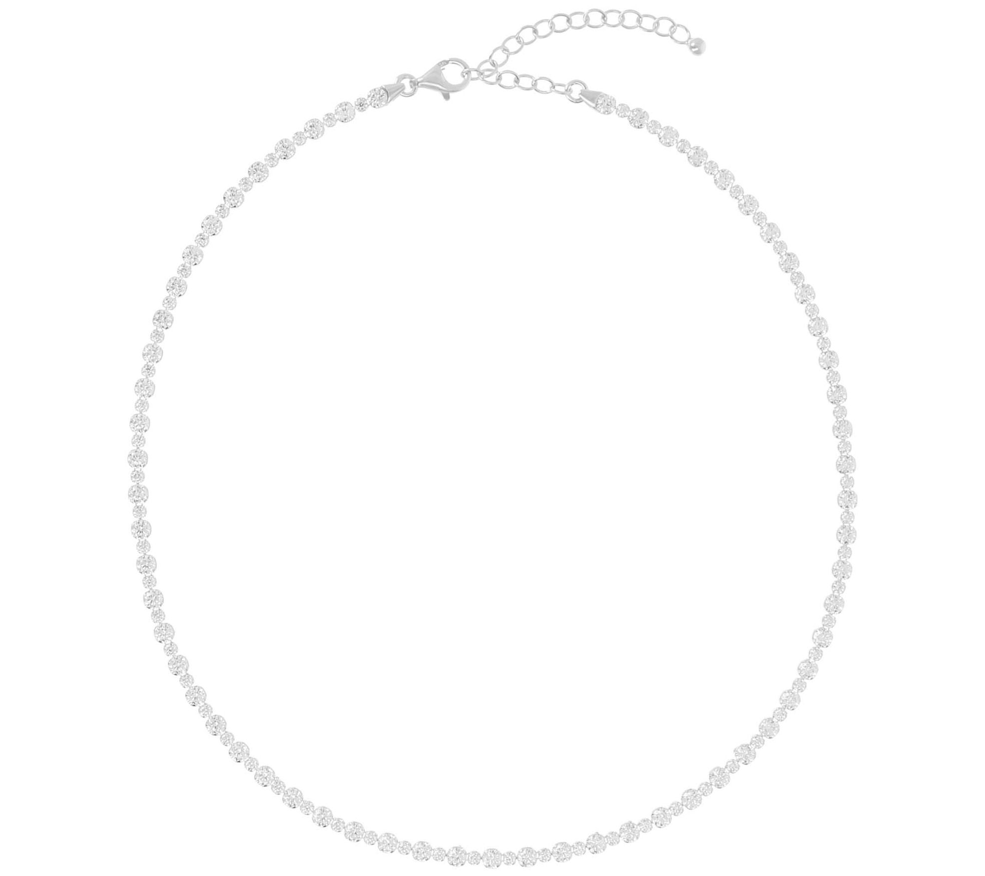 Diamonique 5.10 cttw Choker Necklace, SterlingSilver