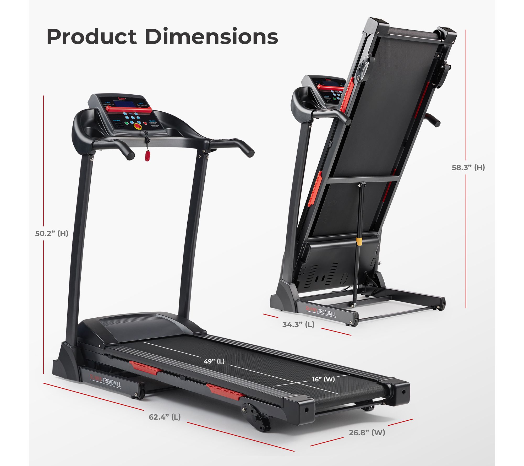 Sunny Manual Incline SMART Treadmill