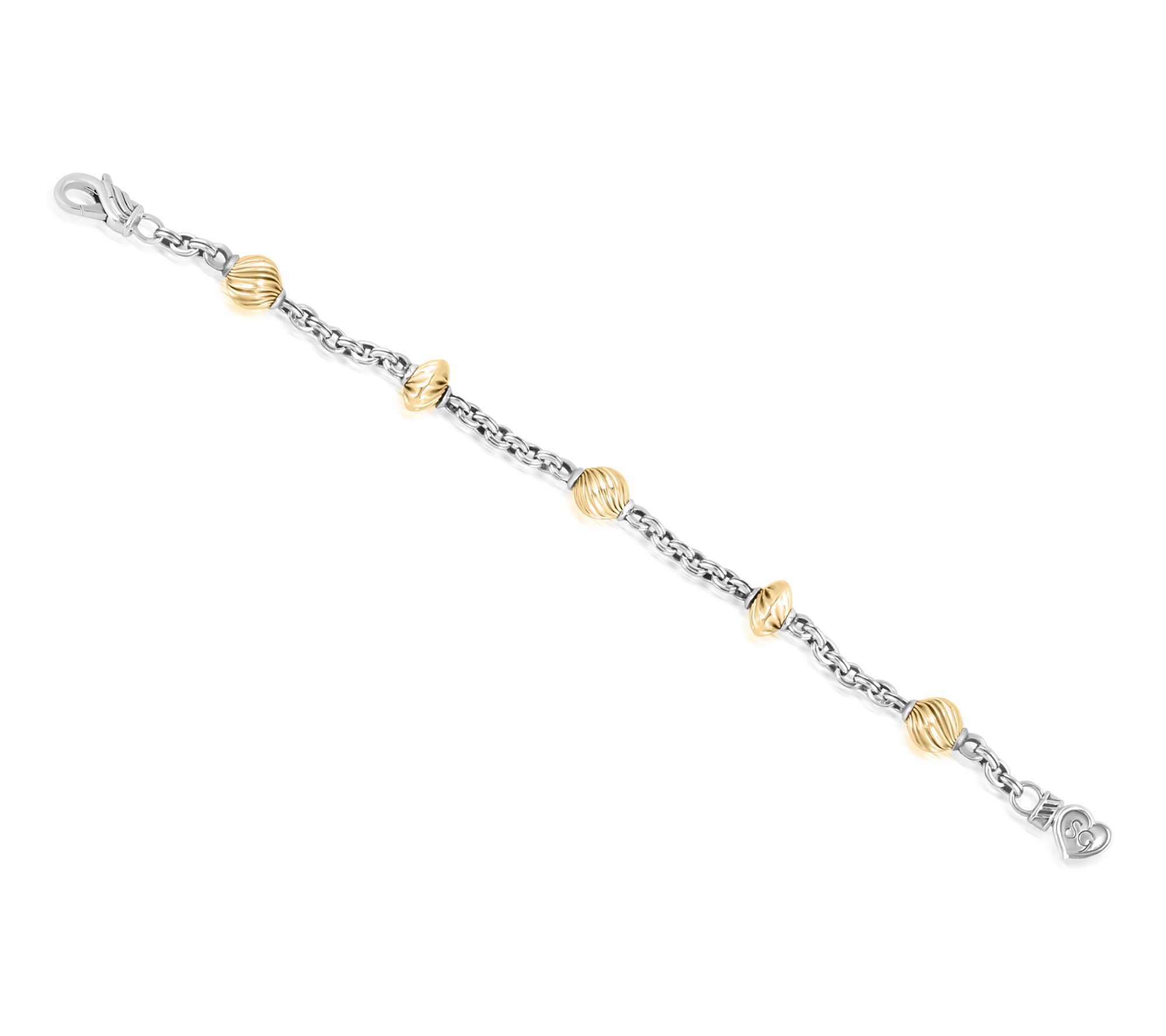 Christian James Two-Tone Sterling Alternating Bead Bracelet