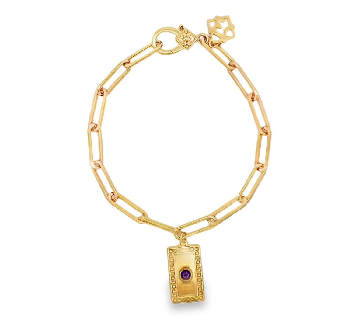 Elyse Ryan 14K Gold Clad Yiyi Gemstone Bracelet