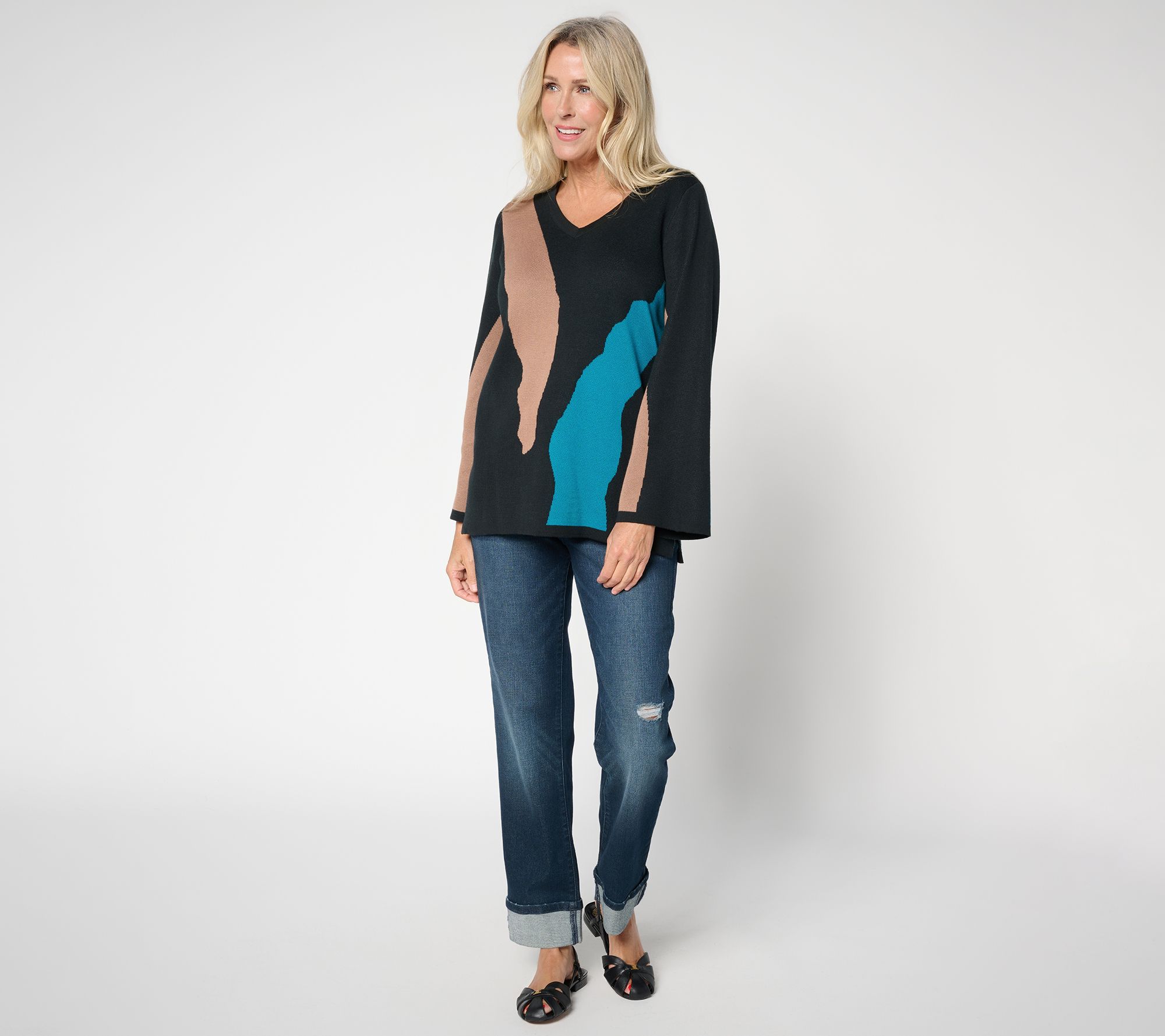 Brandis Dress Out Loud Wild Kat Intarsia Sweater