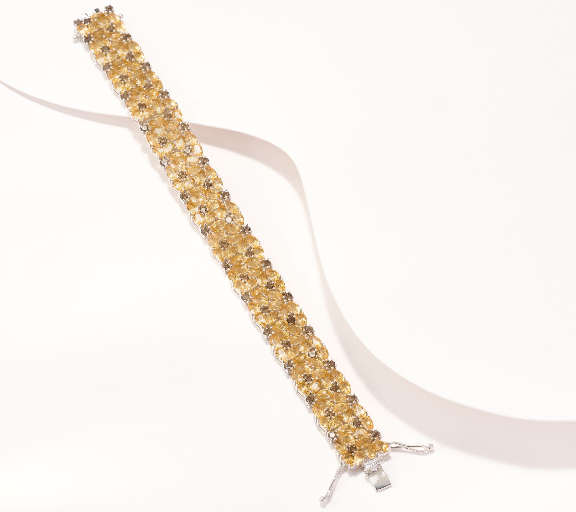 Affinity Gems Floral Gemstone Bracelet, Sterling Silver