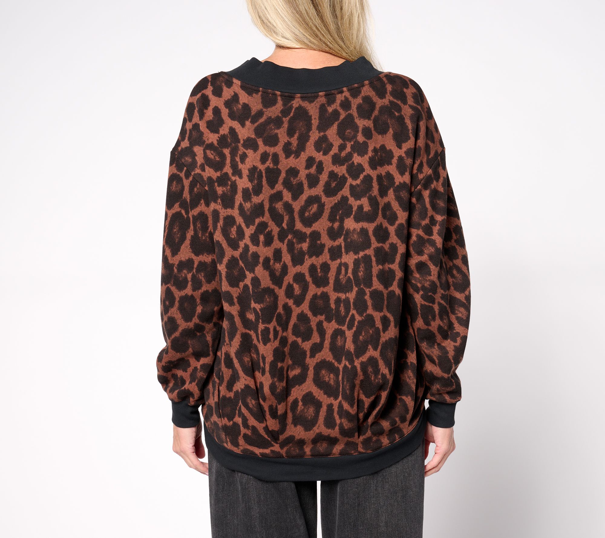 Carla Rockmore Collection Asymmetric French Terry Sweatshirt