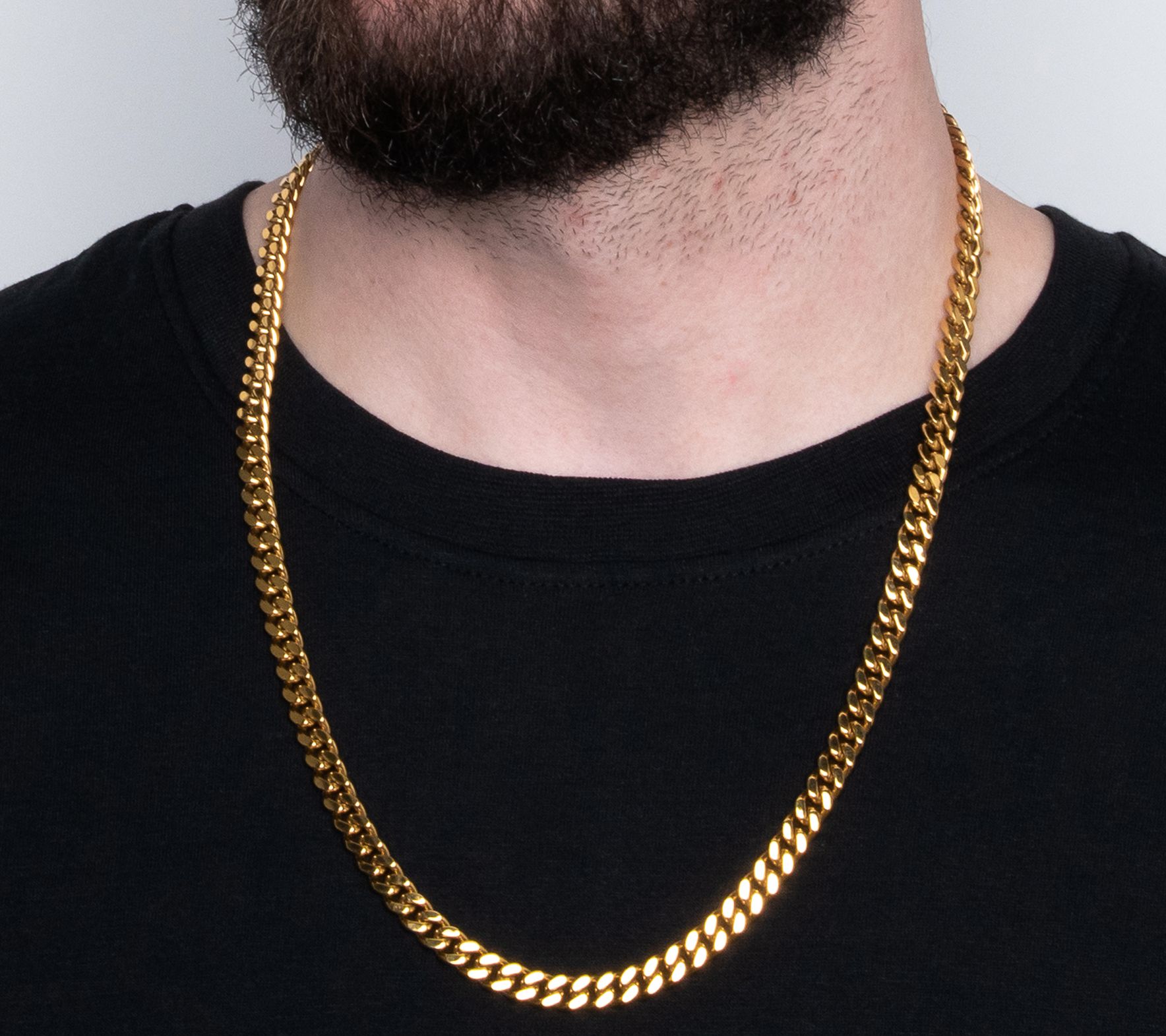 Verve Men's Goldtone Stainless Curb Link Chain Necklace