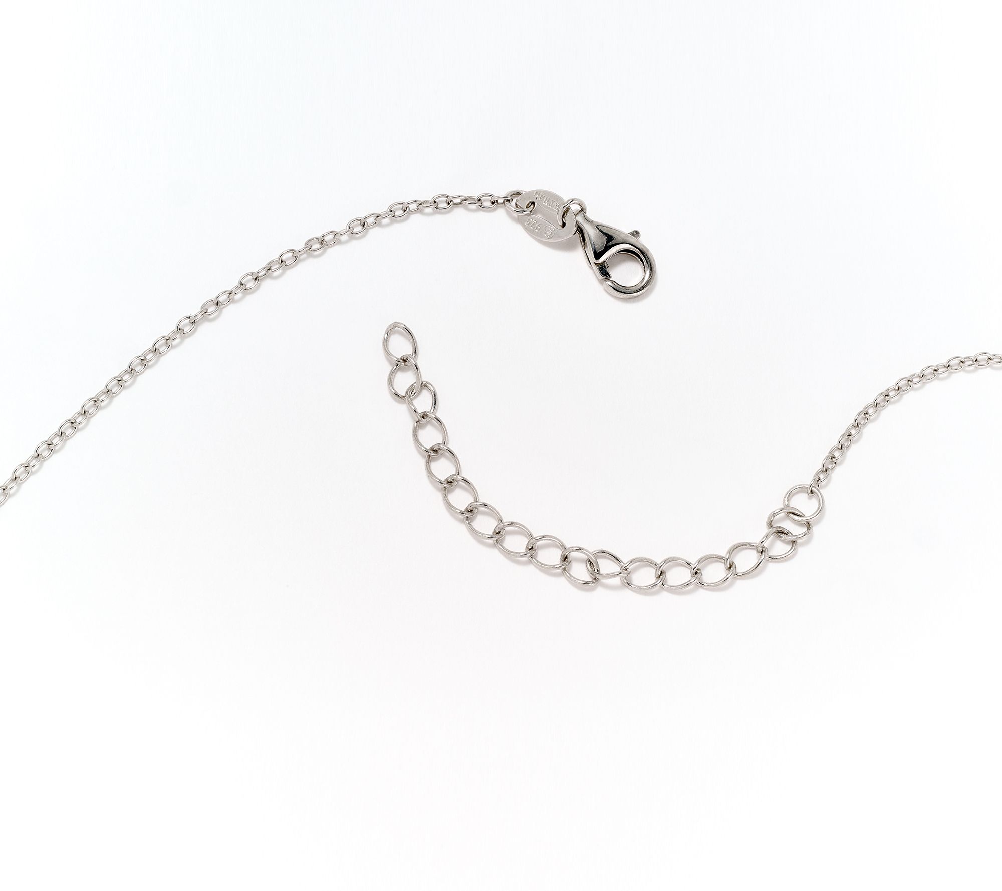 Diamonique Simulated Pearl Cross Necklace, Sterling Silver