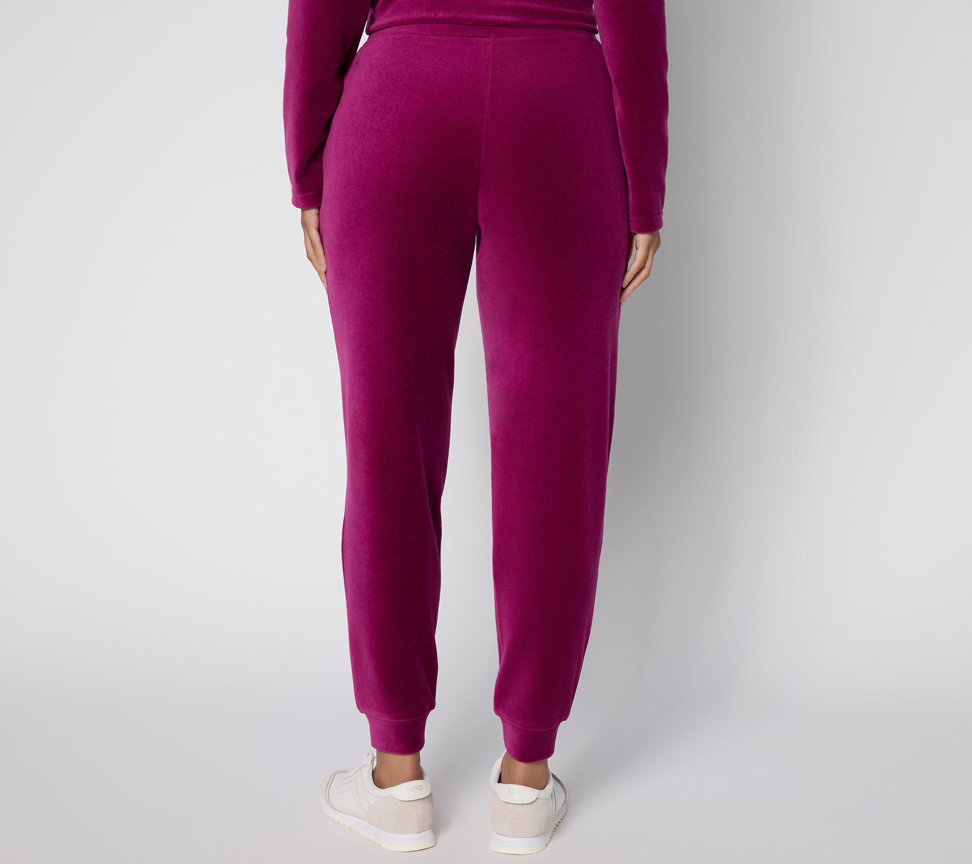 Denim & Co. Active Regular Velour_Ankle Joggers