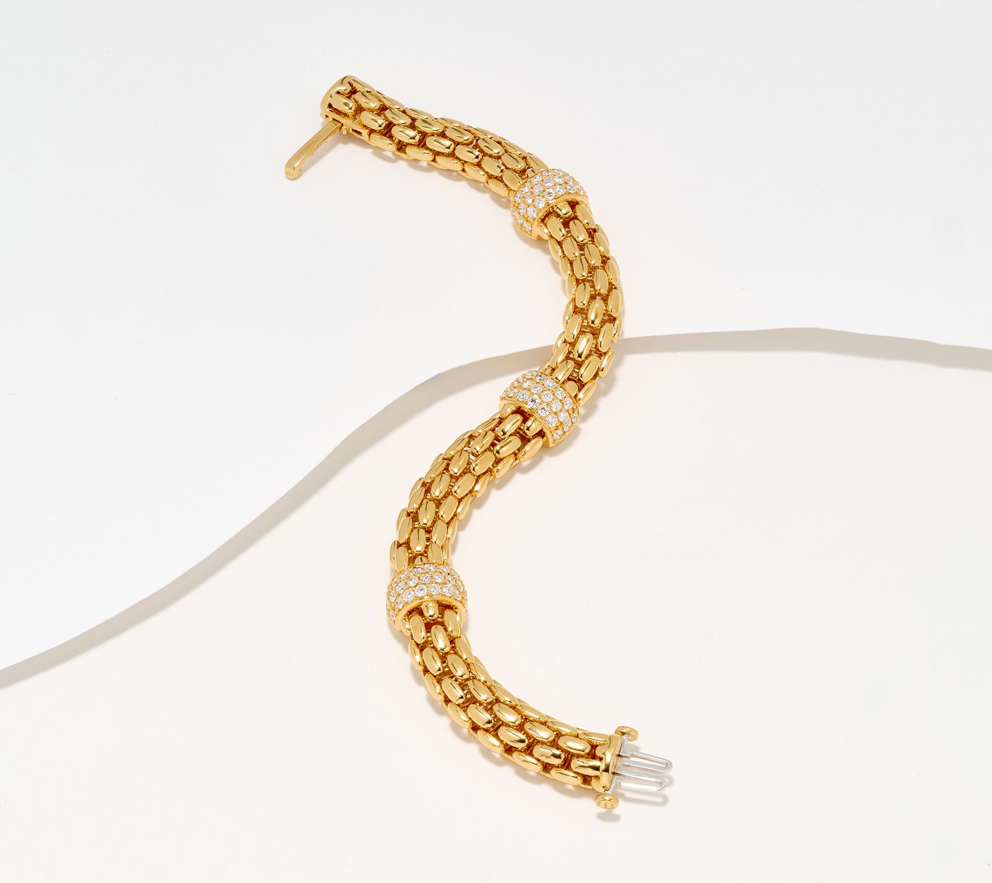 Fire Light Lab Grown Diamond 1.69 cttw Bold Chain Bracelet, Sterling Silver