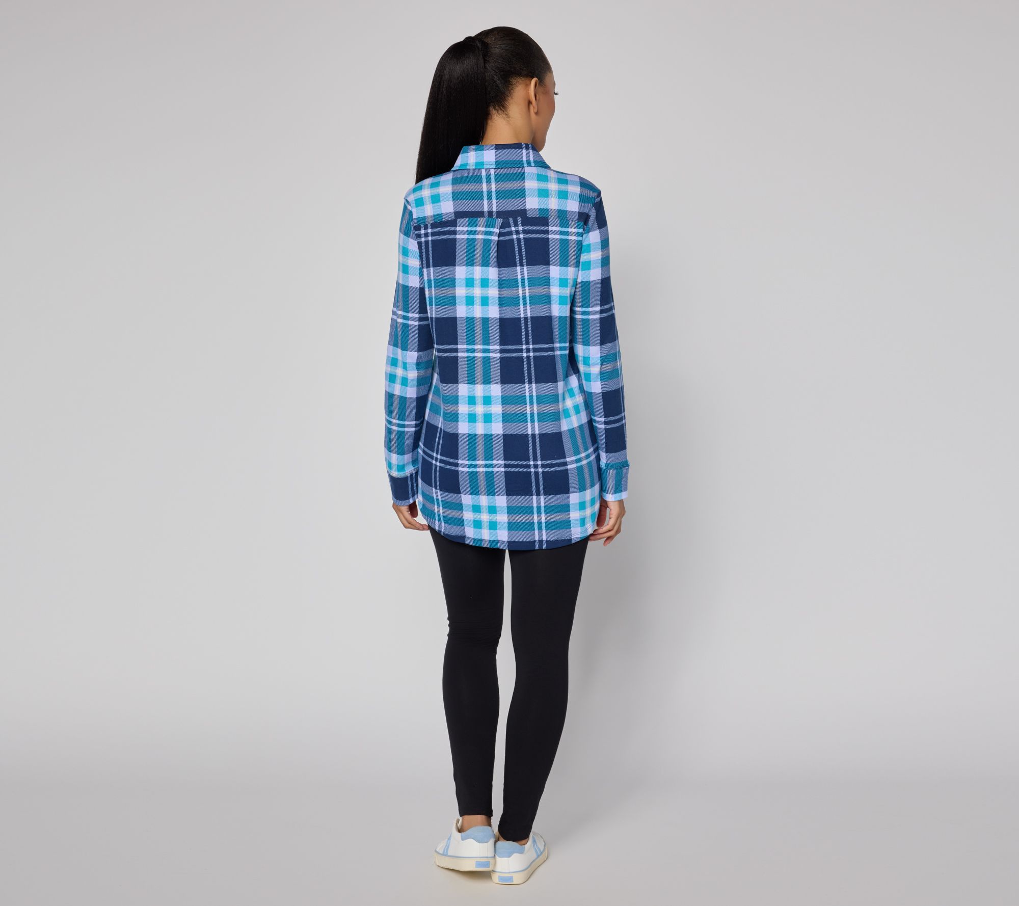 Carole Hochman 2 Pc Button Front Tunic with Legging