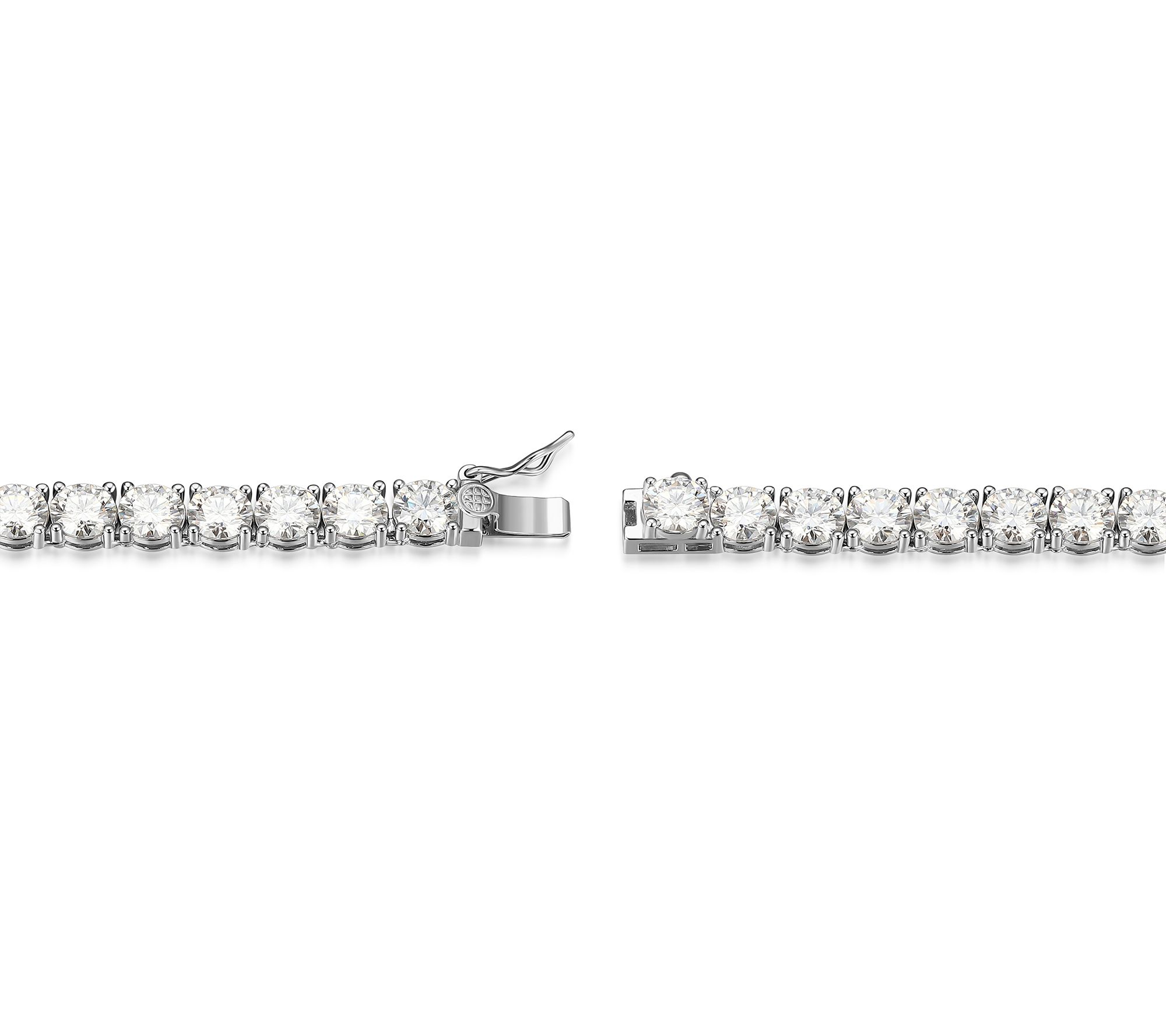 Moissanite 36.00 cttw Tennis Necklace, SterlingSilver