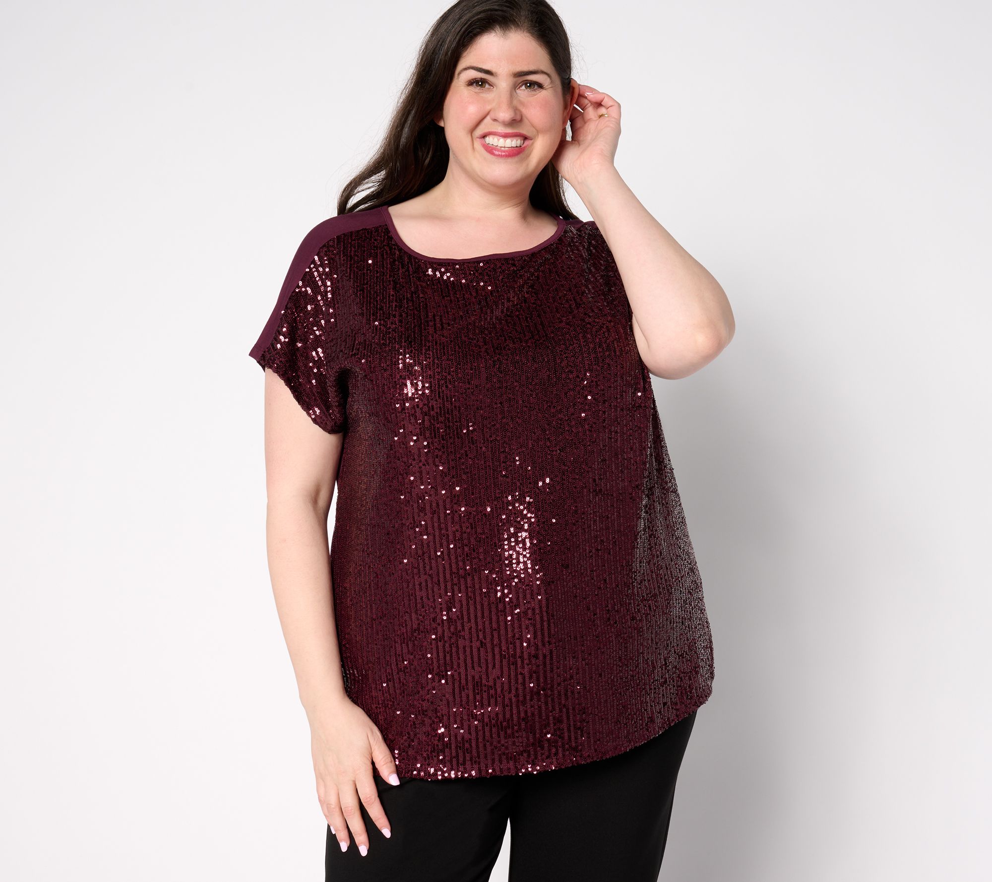 Jingle Belles by Kim Gravel Dress For Joy Cap Sleeve Bateau Neck Top