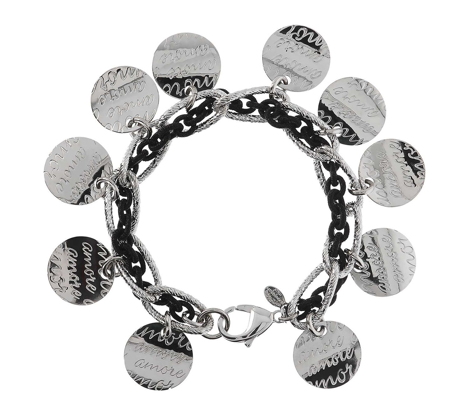 Steel By Design Amore Charm Bracelet