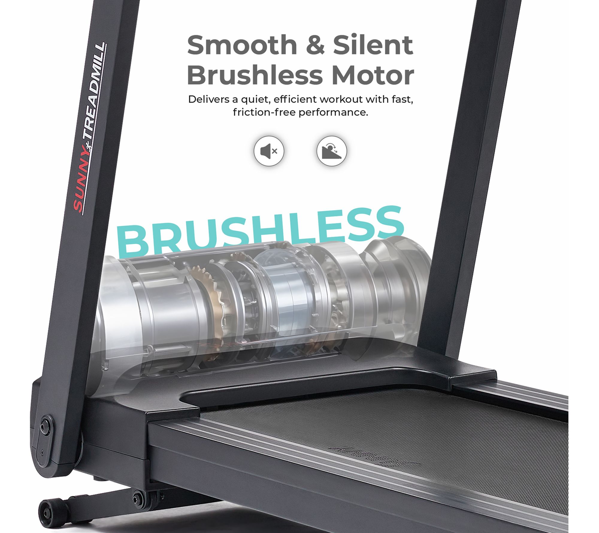 Sunny Interactive Slim Auto Incline Treadmill