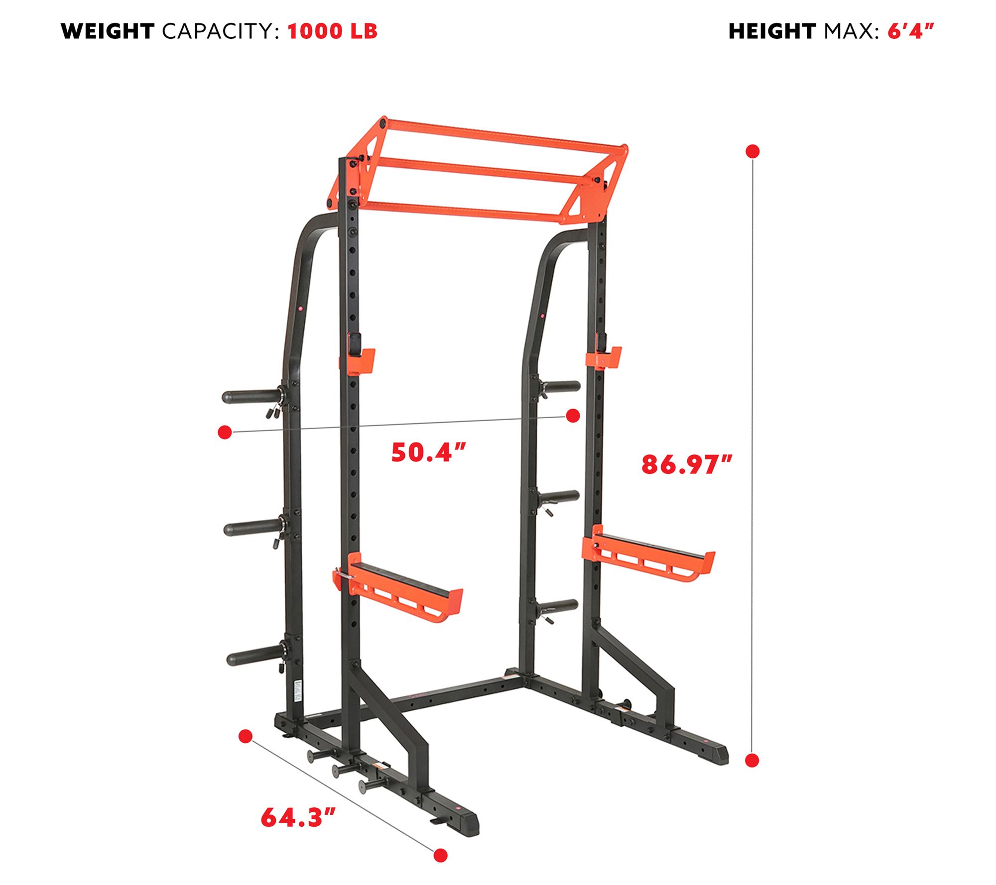 Sunny Health & Fitness Power Zone Half Rack Pow er Cage