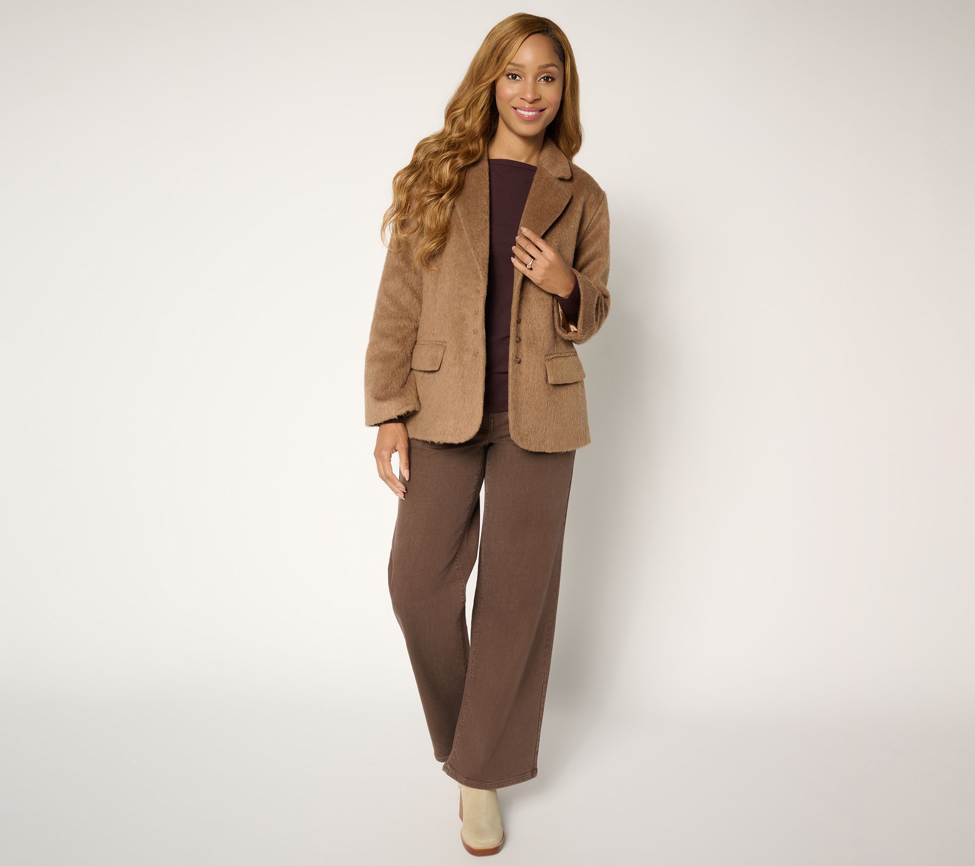 Me by Jennie Garth Downtown Faux Mohair Jacket