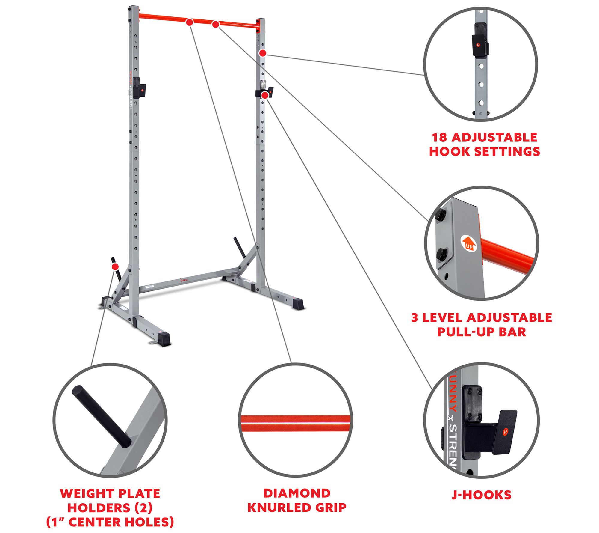 Sunny Health Fitness Squat Stand Power Rack