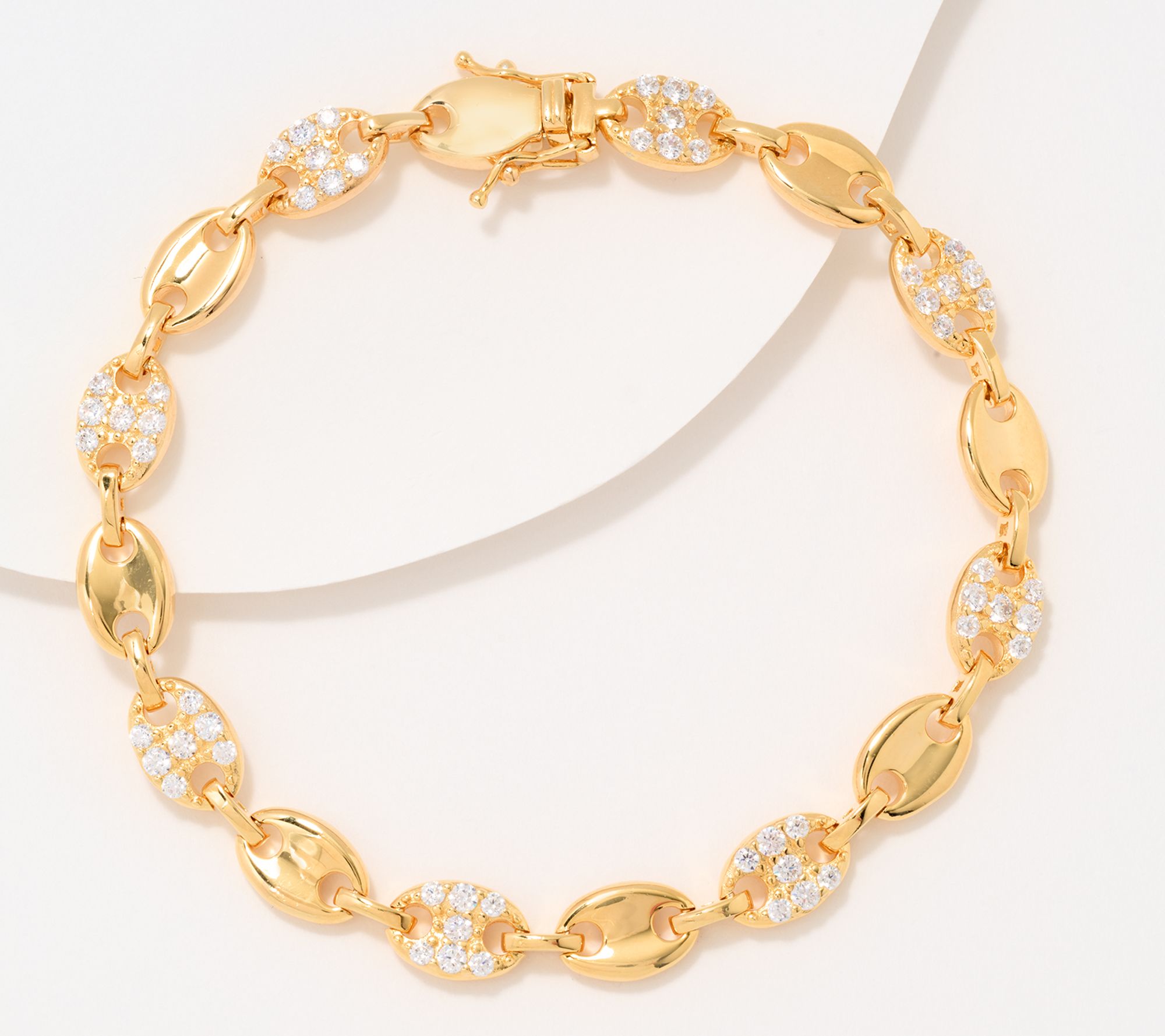 Diamonique x Kathy Levine Infinity Link Pave Bracelet, Sterling Silver