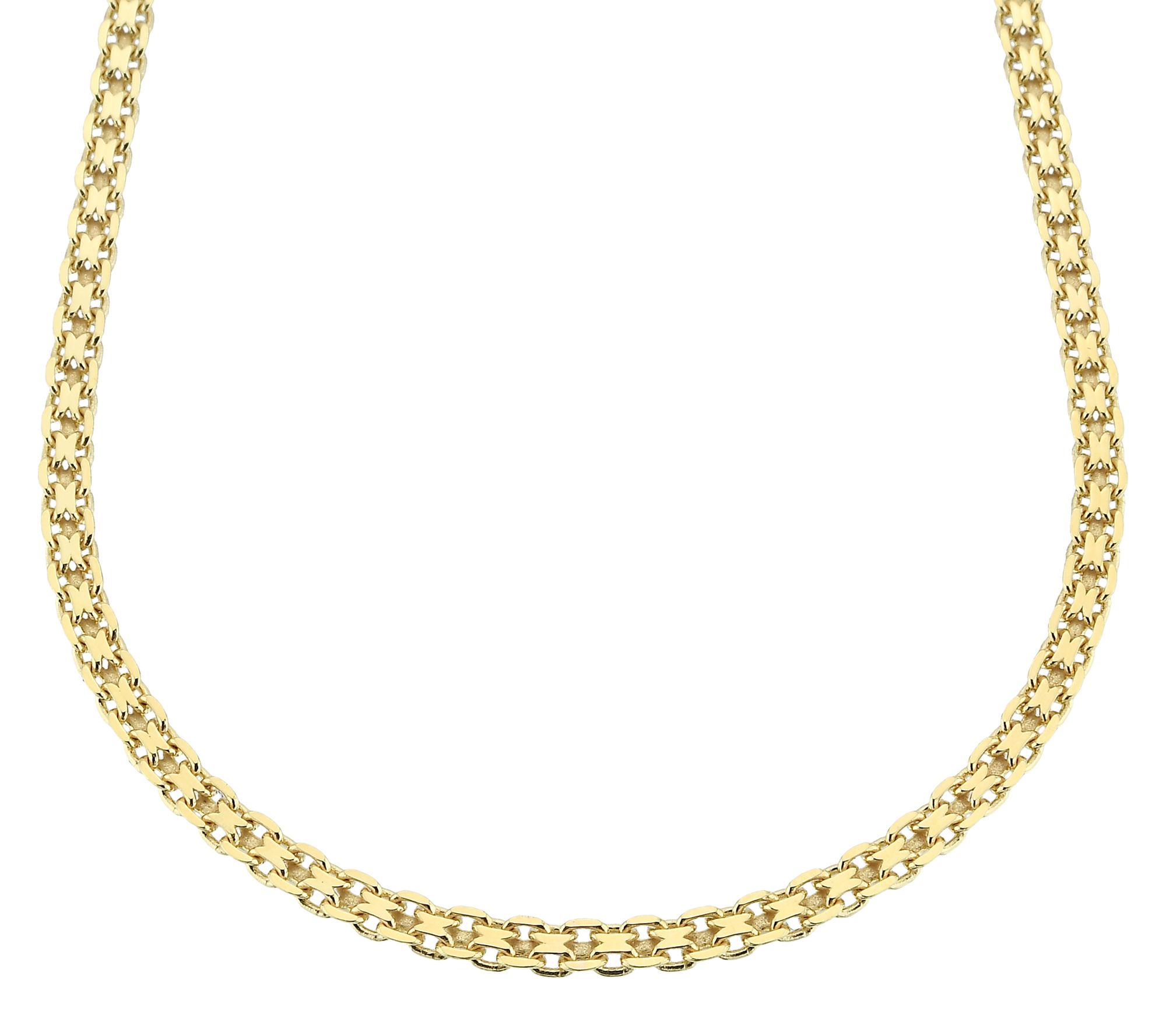 Silver Style 2.5mm Solid Bismarck Chain Necklace, Sterling