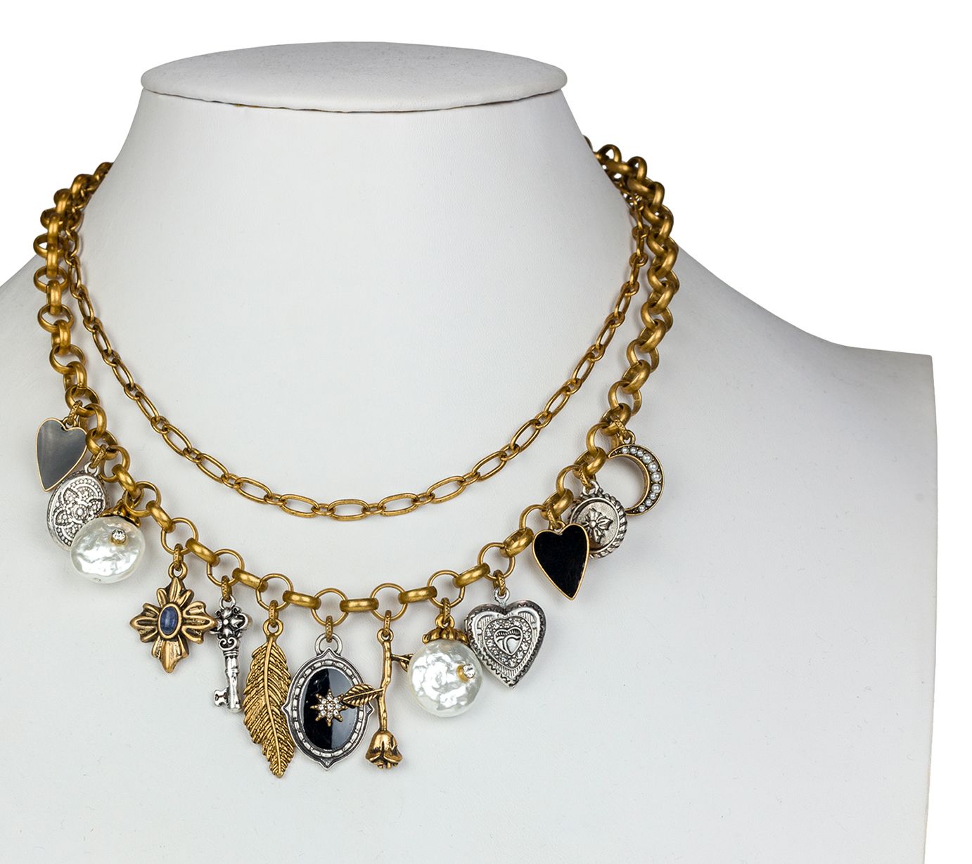 Patricia Nash Double Chain Charm Necklace