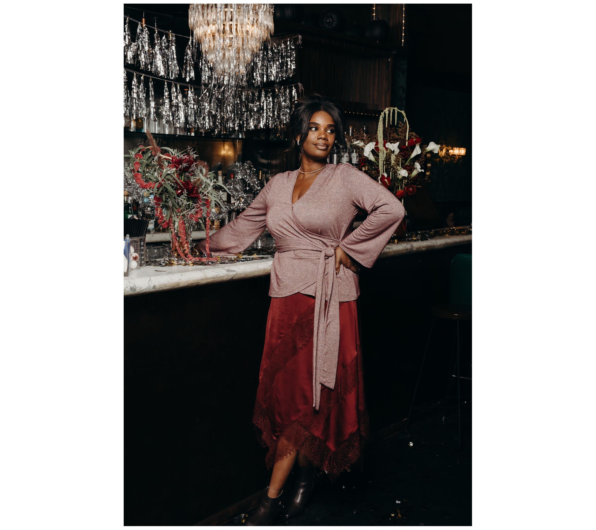 Me by Jennie Garth Wilder Knit Wrap Top