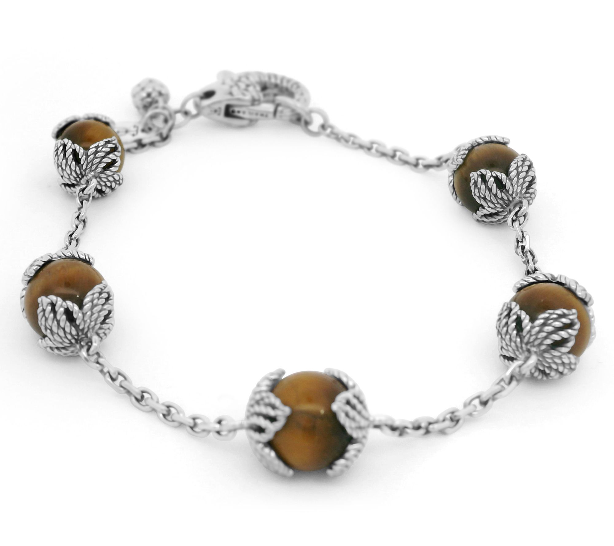 Tiffany Kay Studio Sterling Silver Tiger's EyeBead Bracelet