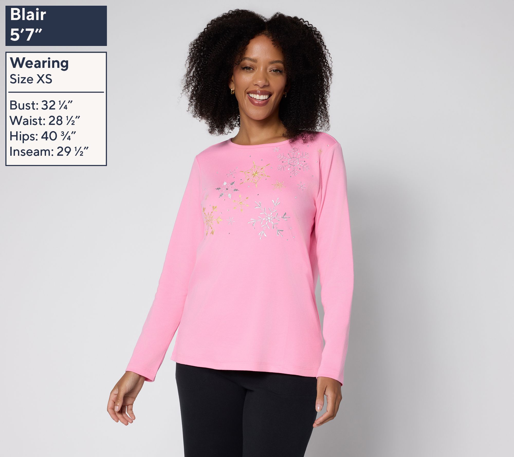 Quacker Factory Blizzard Long Sleeves Top