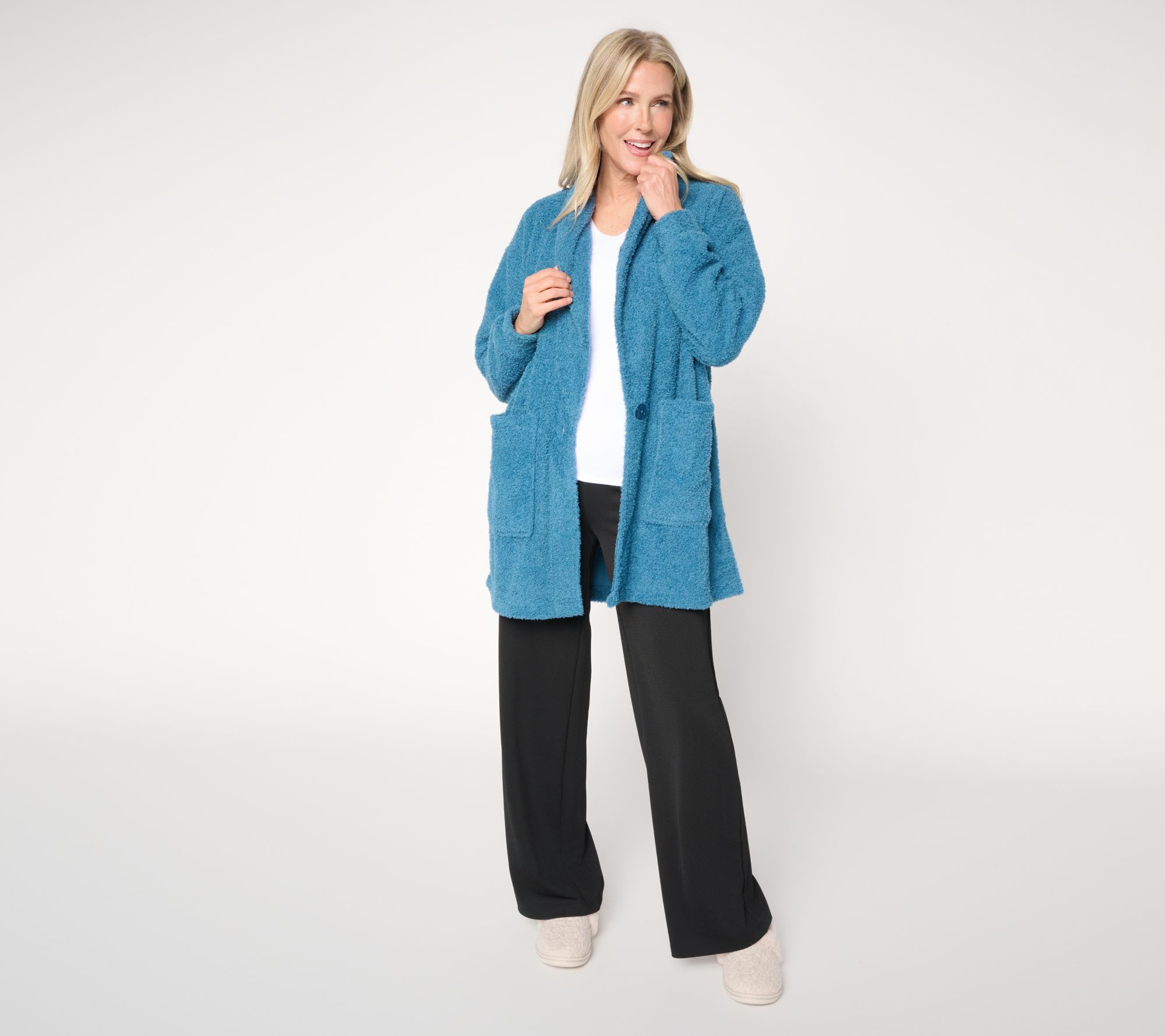 Stan Herman Pebble Fleece Cardigan Lounger