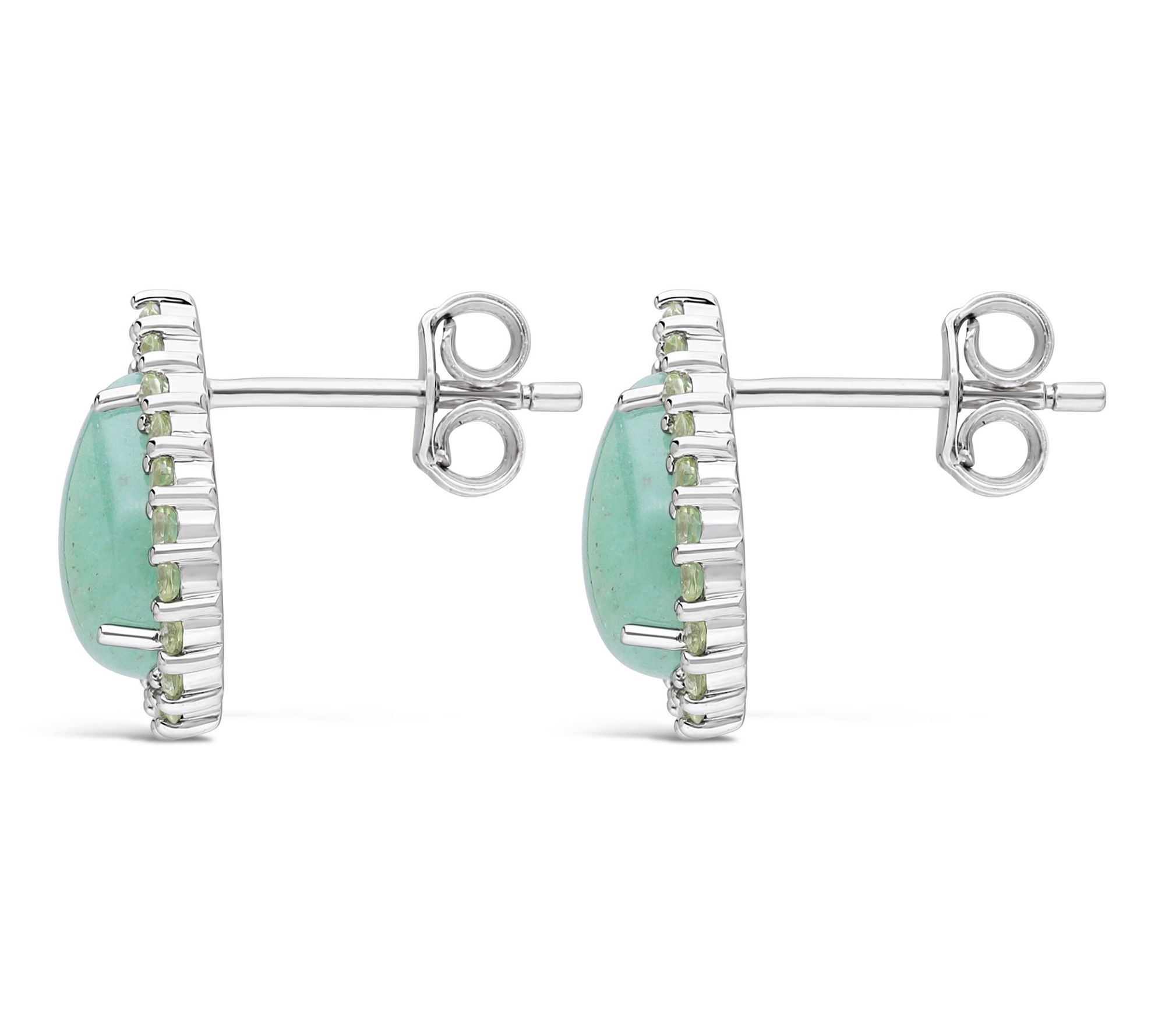 Ariva Sterling Silver Aventurine & Peridot Delphine Earrings