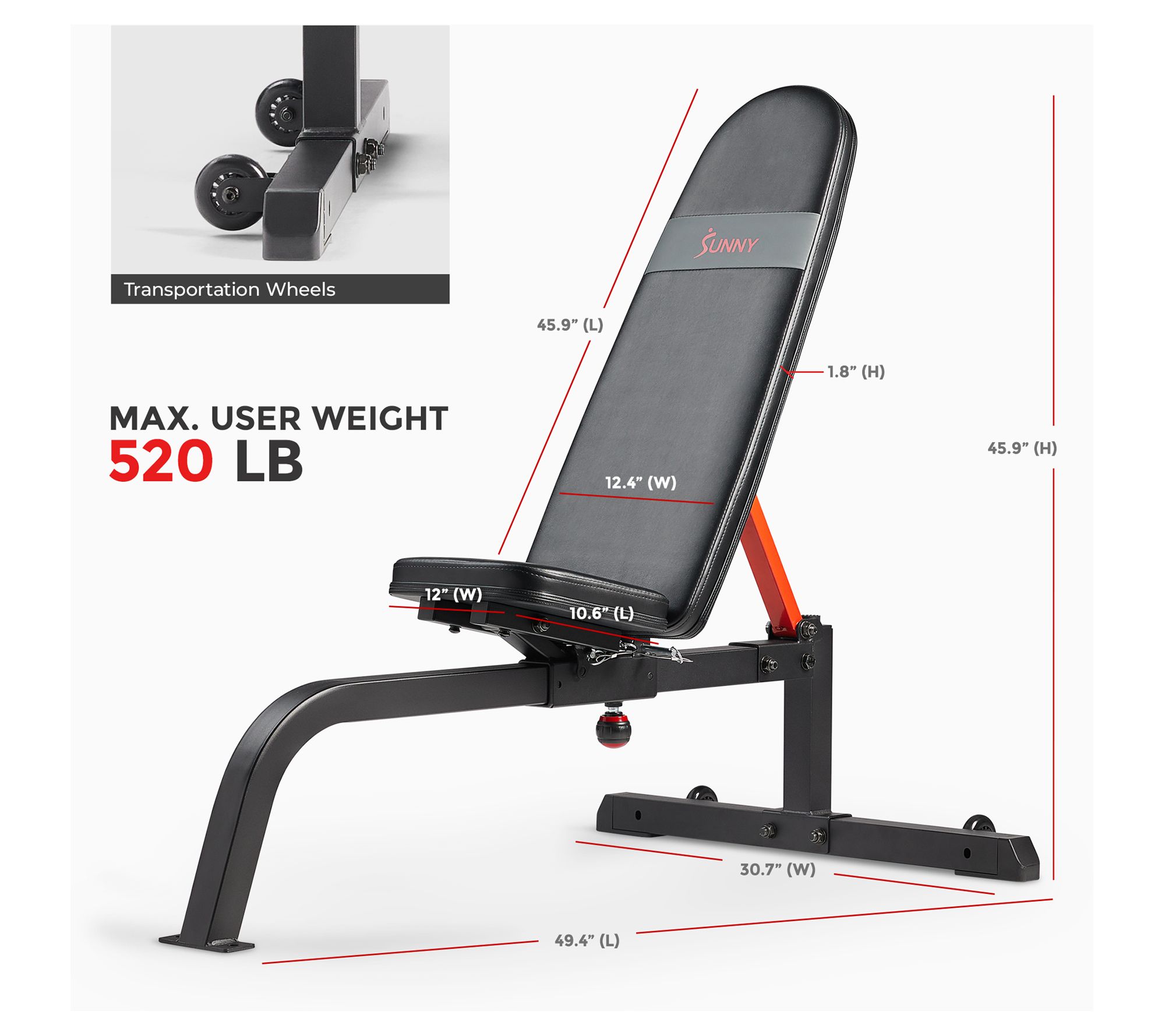 Sunny Health Fitness Multifunction Weight Bench