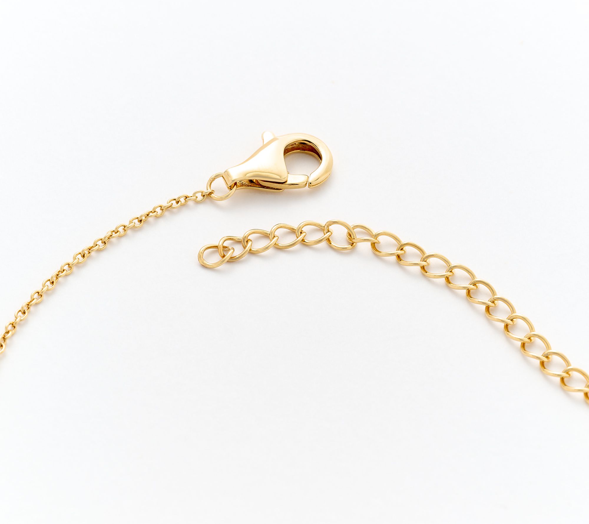 Diamonique x Jennifer Miller Heart Motif Necklace, 14K Gold Plated