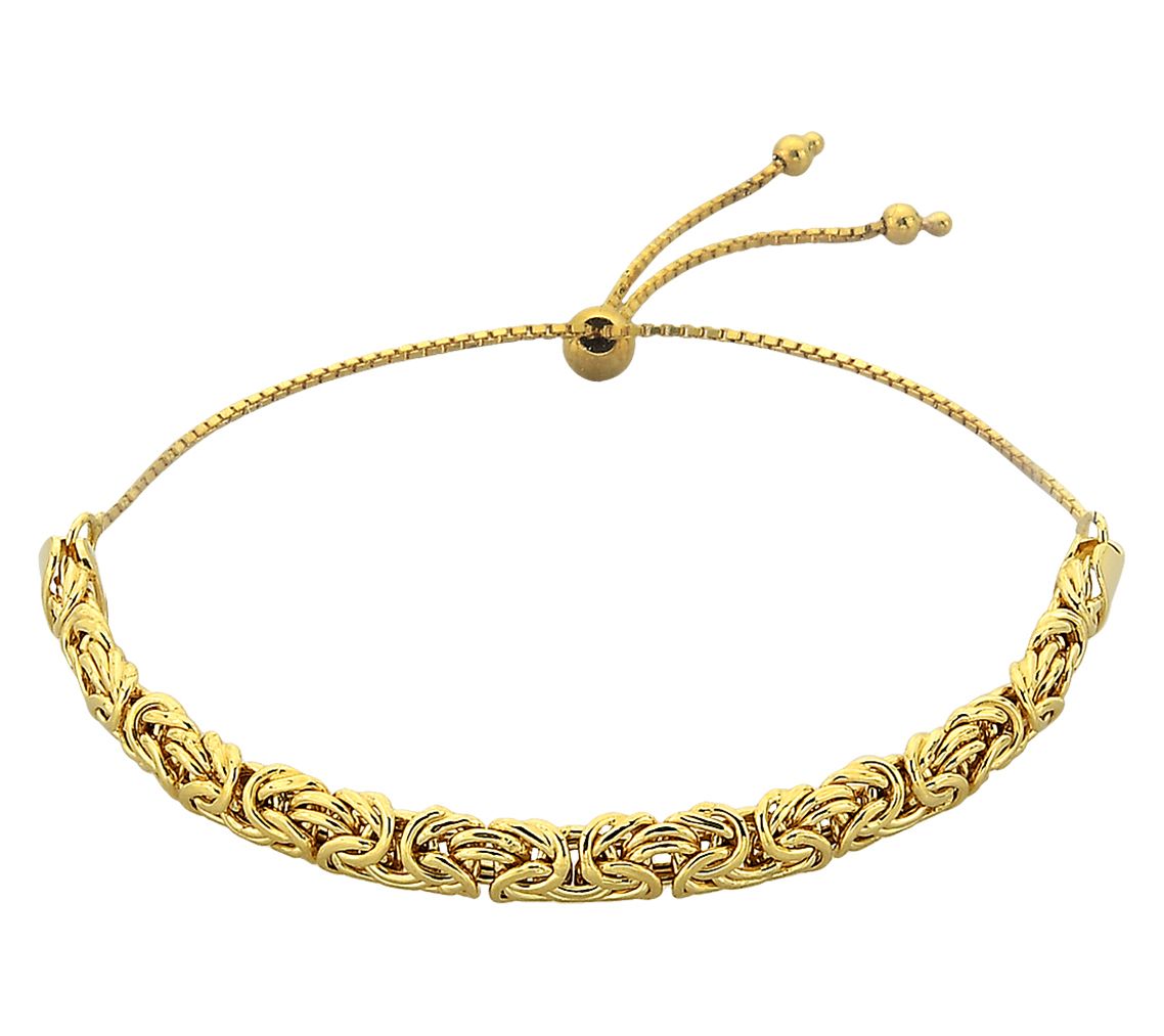 Silver Style 6mm Adjustable Byzantine Chain Bracelet, Sterling