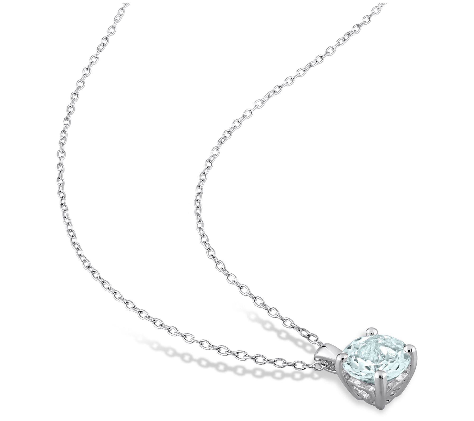 Affinity Gems Aquamarine Earrings & Necklace Set, Sterling